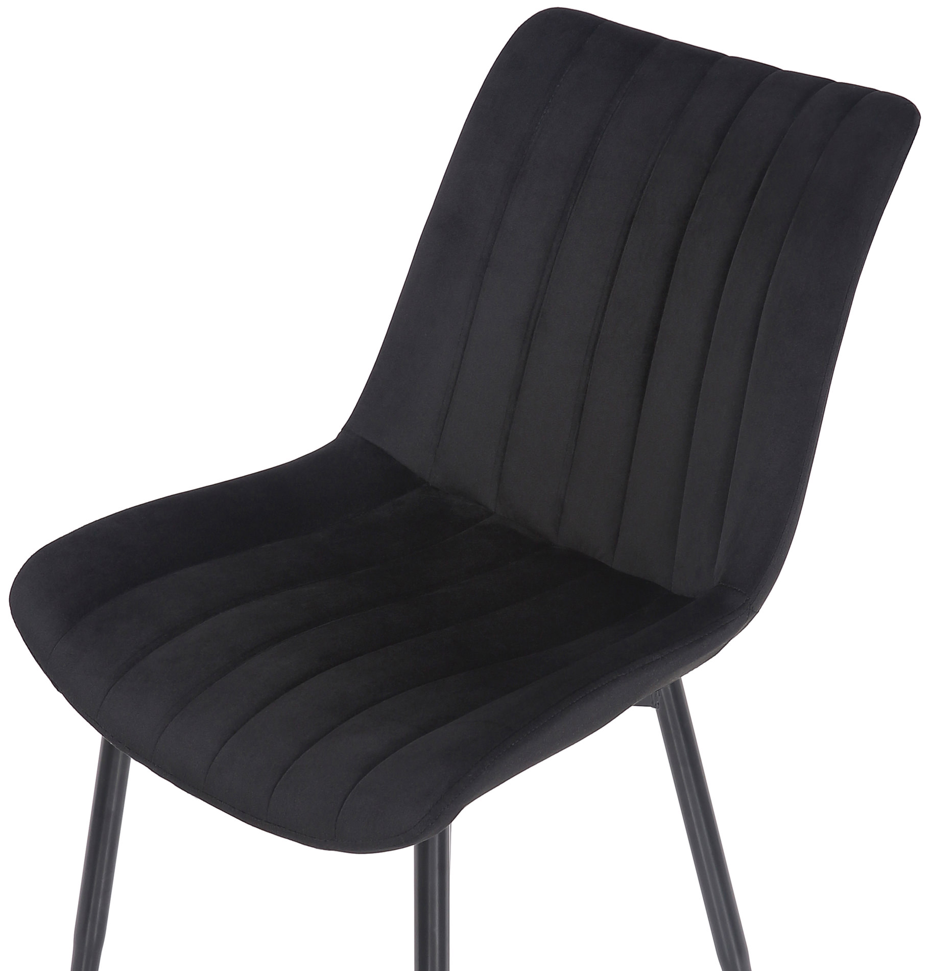 Set de 2 Sillas de comedor Rahden en terciopelo