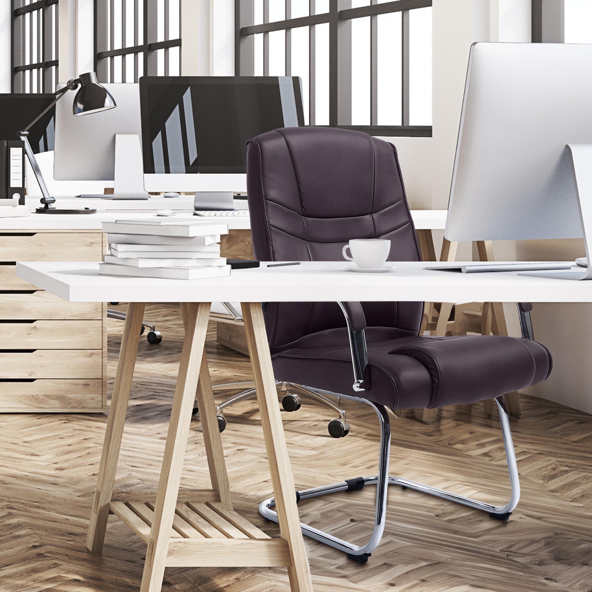 Set de 2 sillas cantilever XXL Attila en polipiel