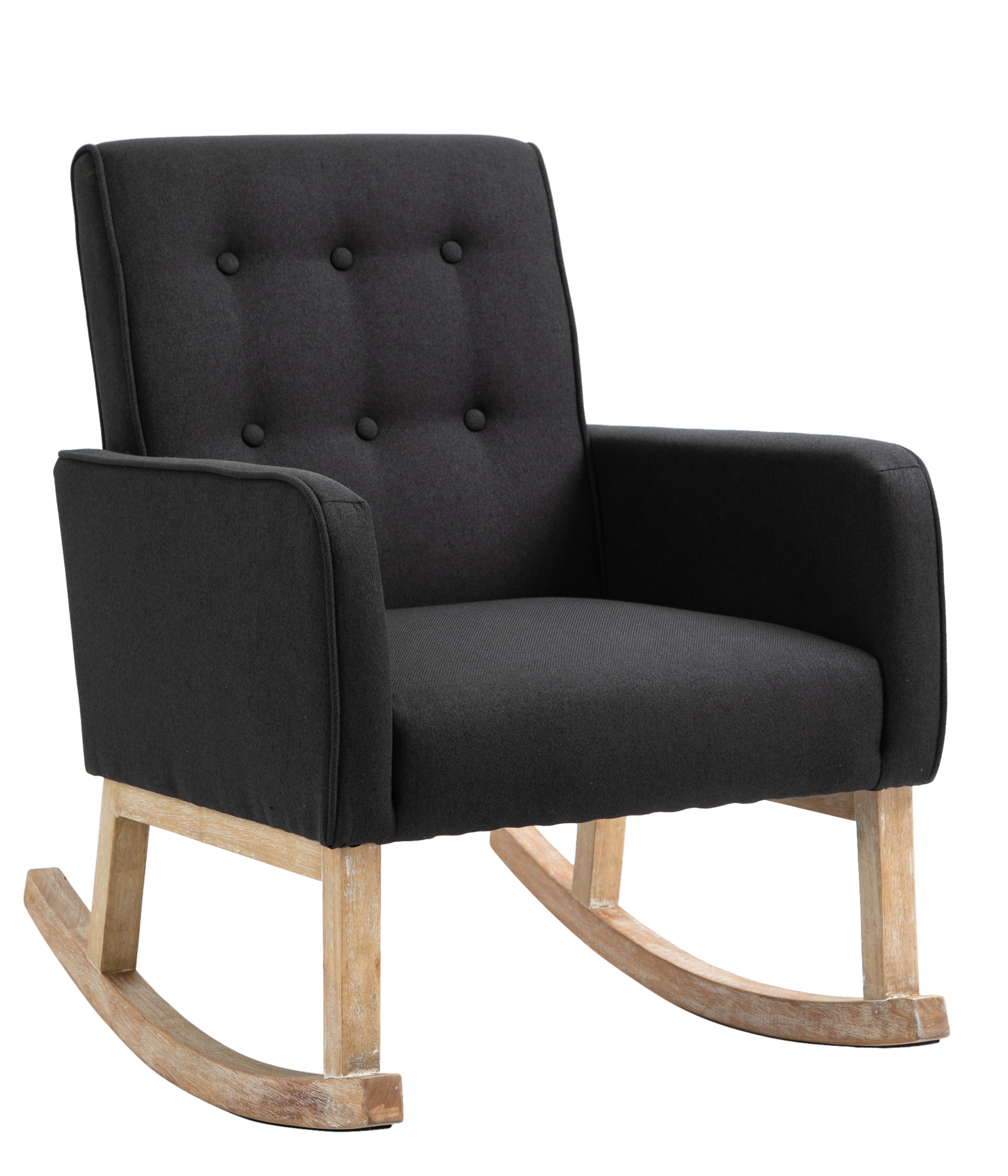 Silla mecedora Dream tapizada en tela