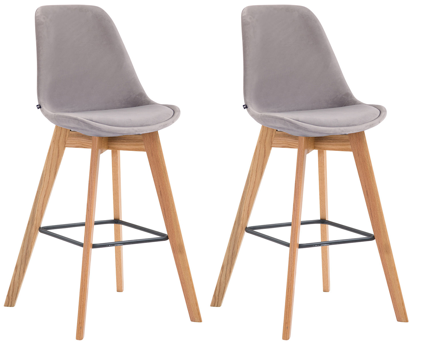 Set 2 Taburetes Metz En Terciopelo