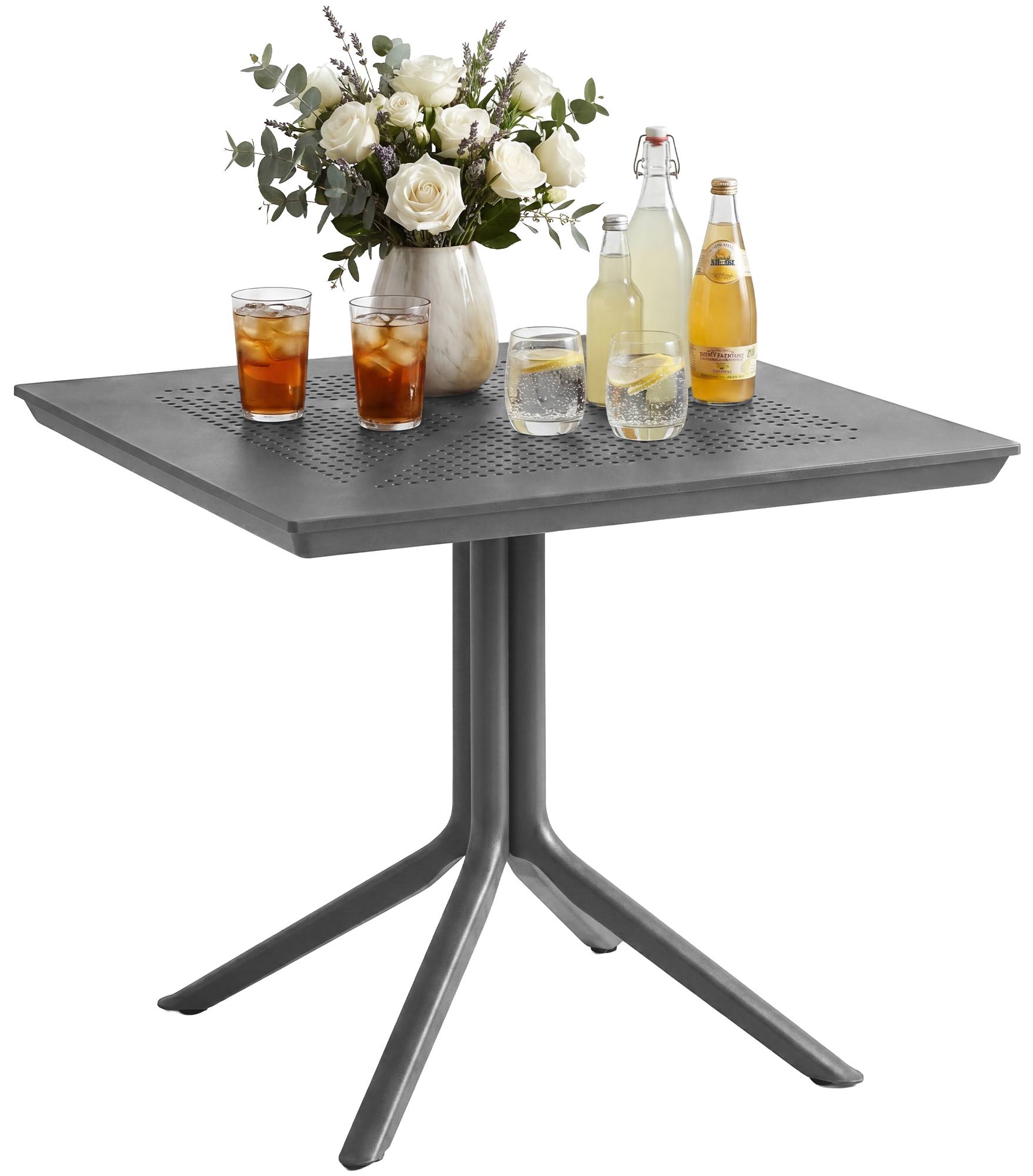 Mesa Lenval 80x80 cm robusta y moderna, perfecta para comedor o cocina