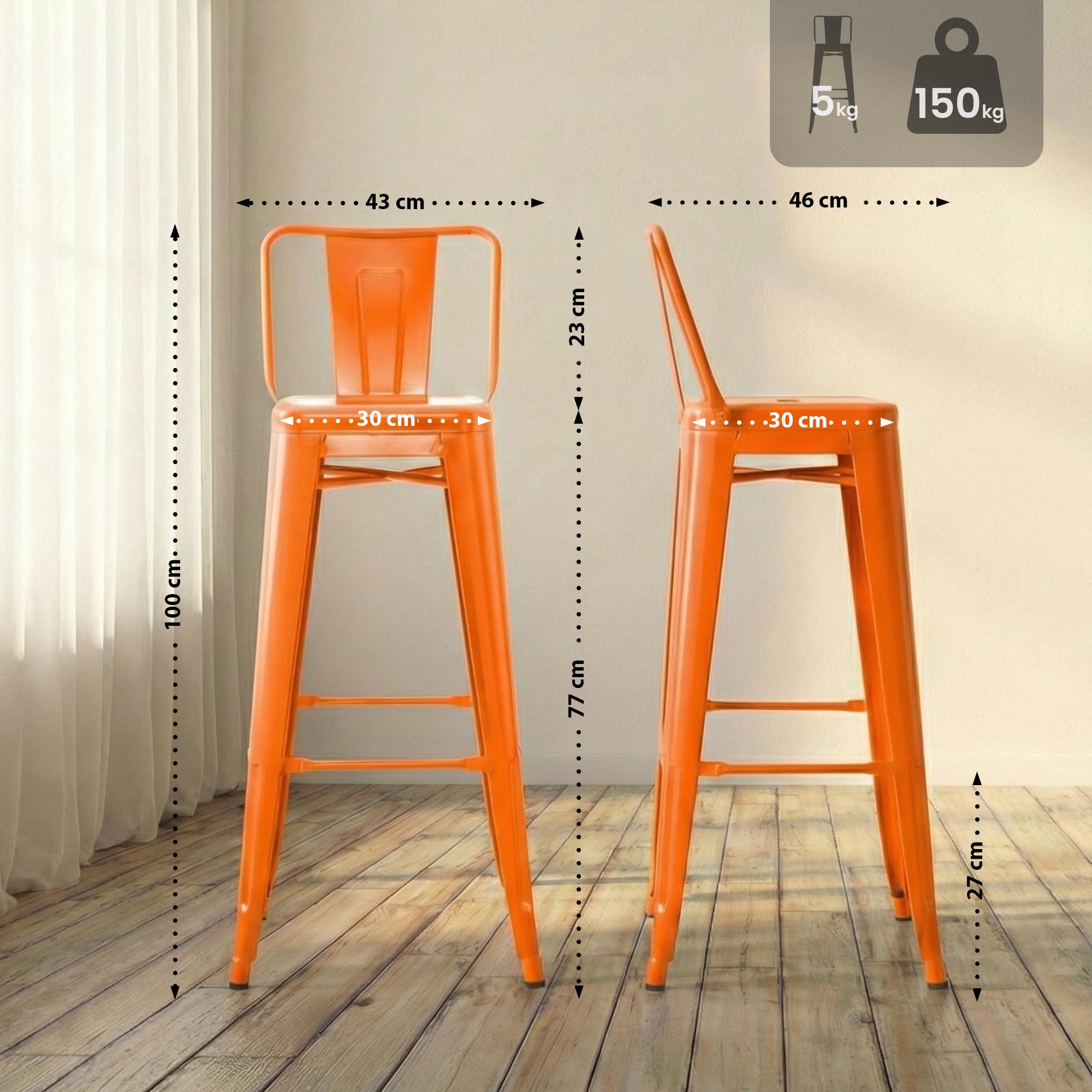 Juego de 4 taburetes de bar Mason