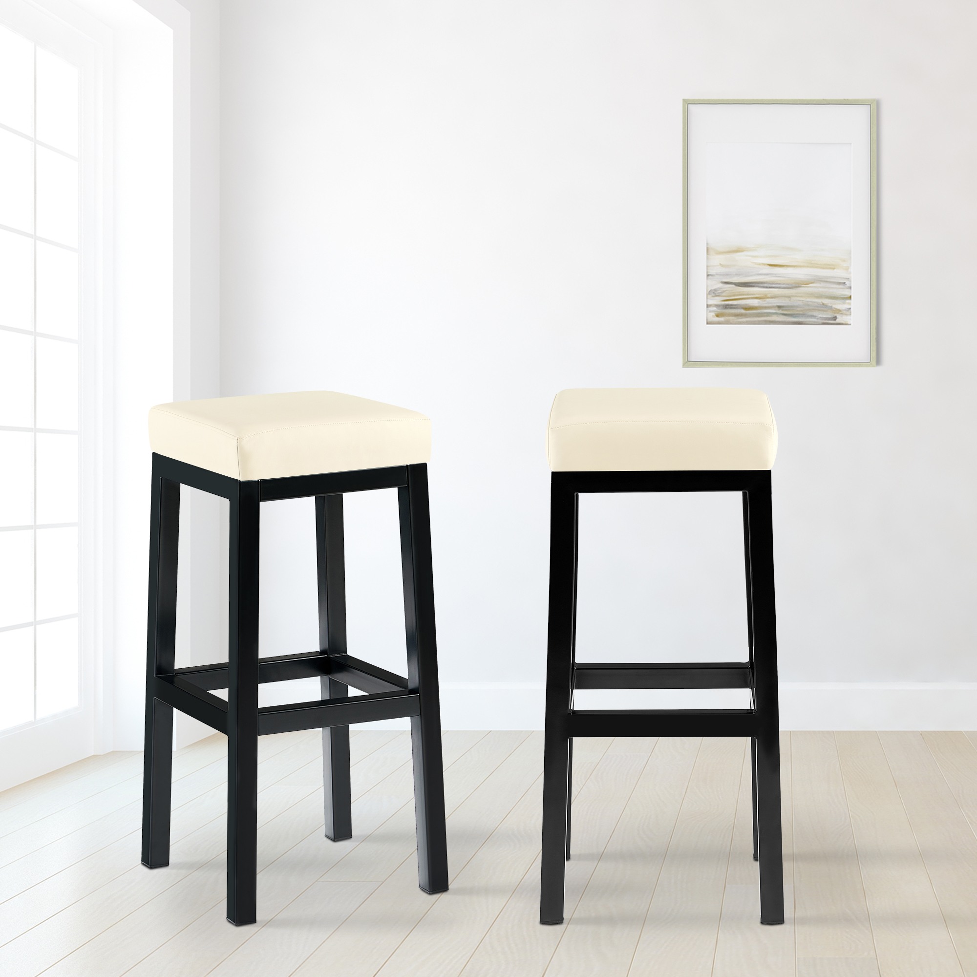 Taburete de bar Taylor Altura del asiento 83 cm Estructura de metal negro