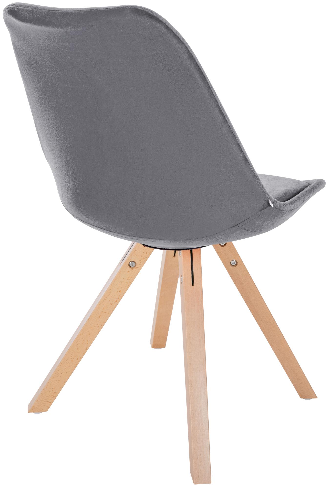 Pack de 4 sillas de salón Sofia en terciopelo