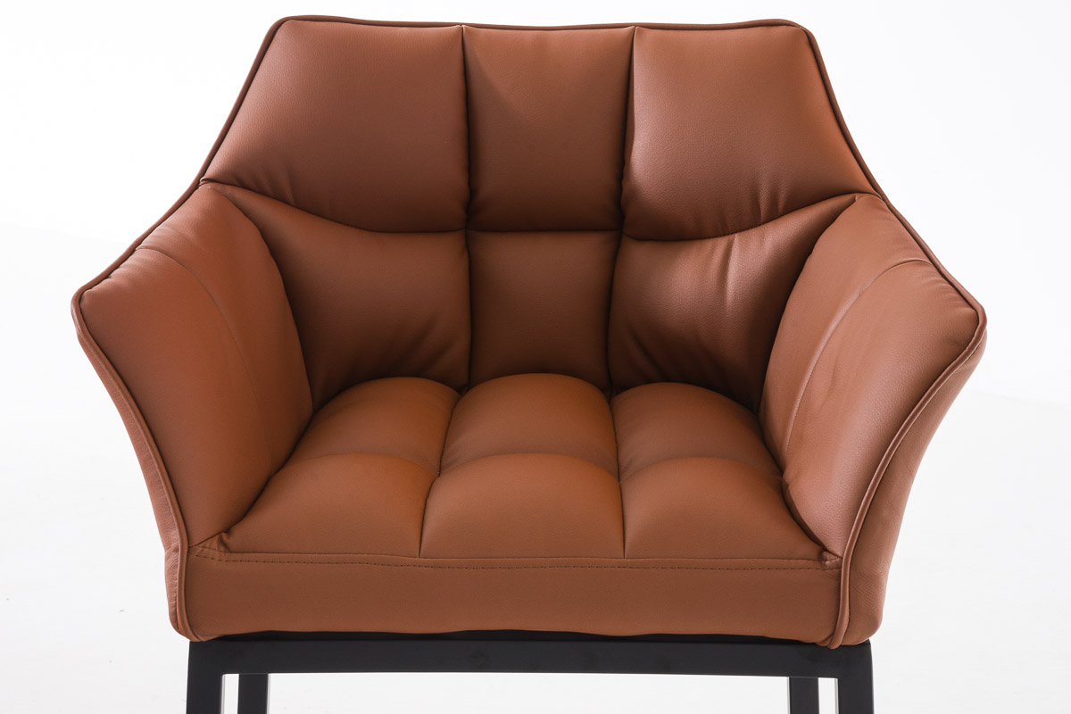 Taburete de bar Damaso cuero sintético con base de cuatro patas