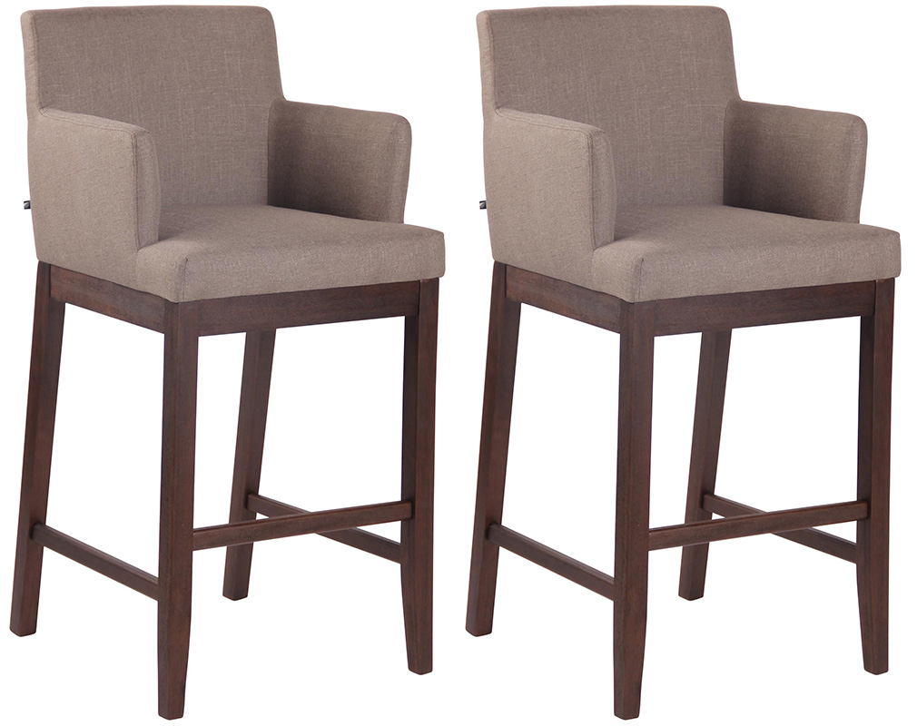 Set De 2 Taburetes Laredo Tapizados En Tela