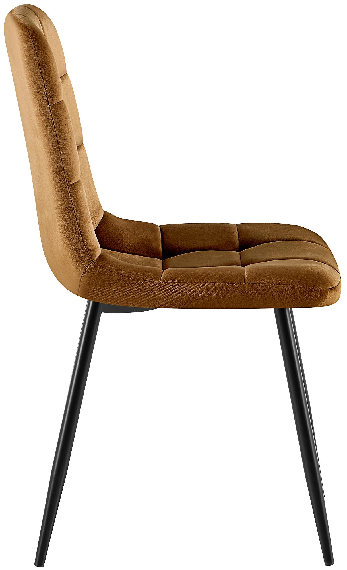 Silla de comedor Antibes tapizada en terciopelo