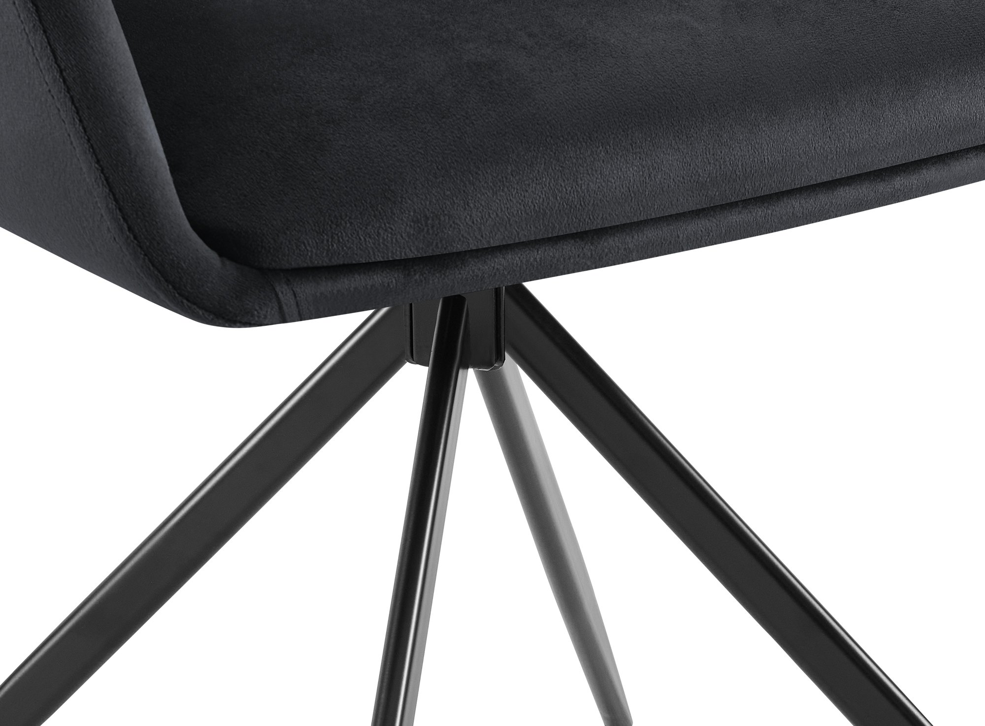 Silla de comedor Olema en terciopelo