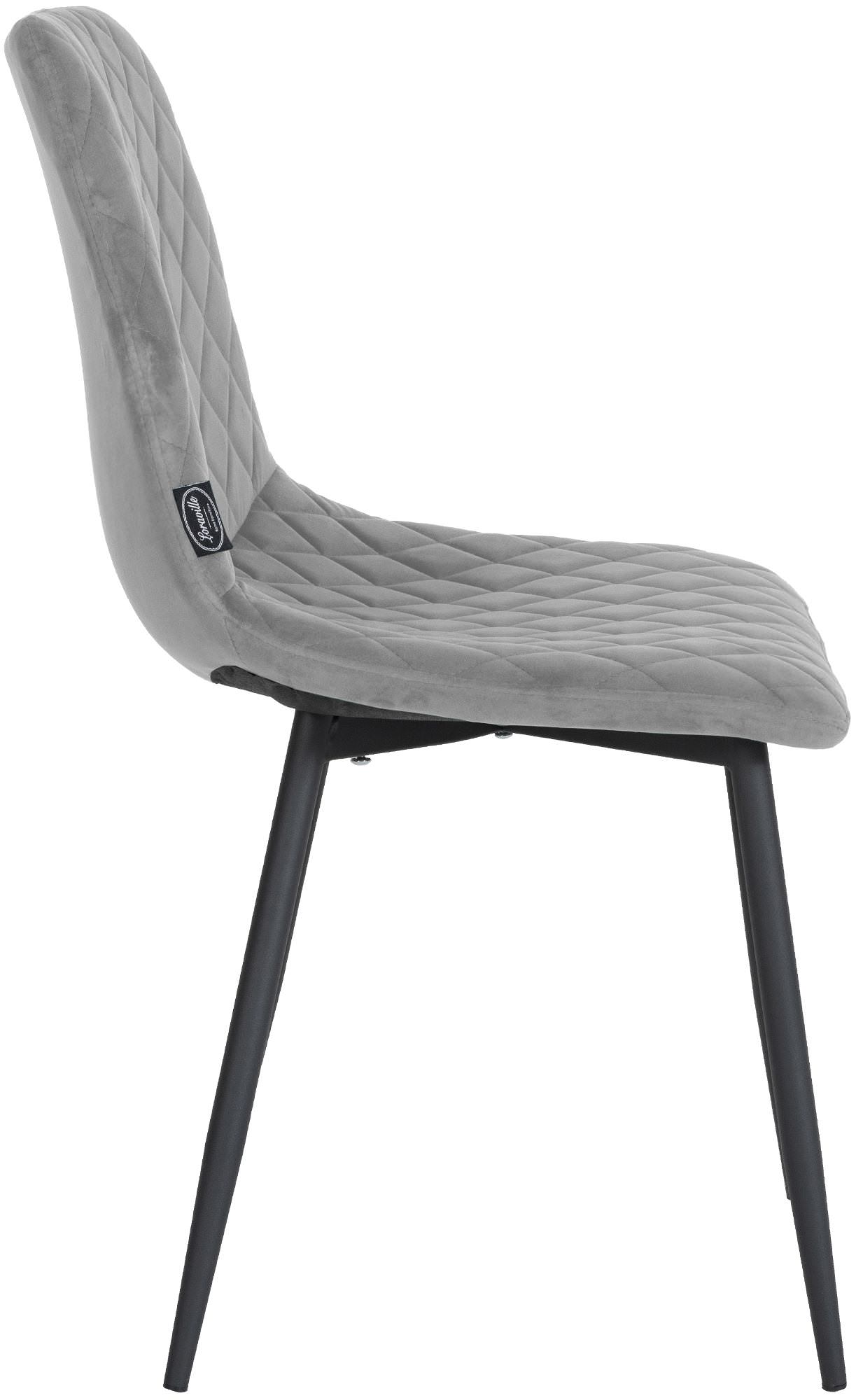 Set de 4 Sillas de comedor Telde en terciopelo