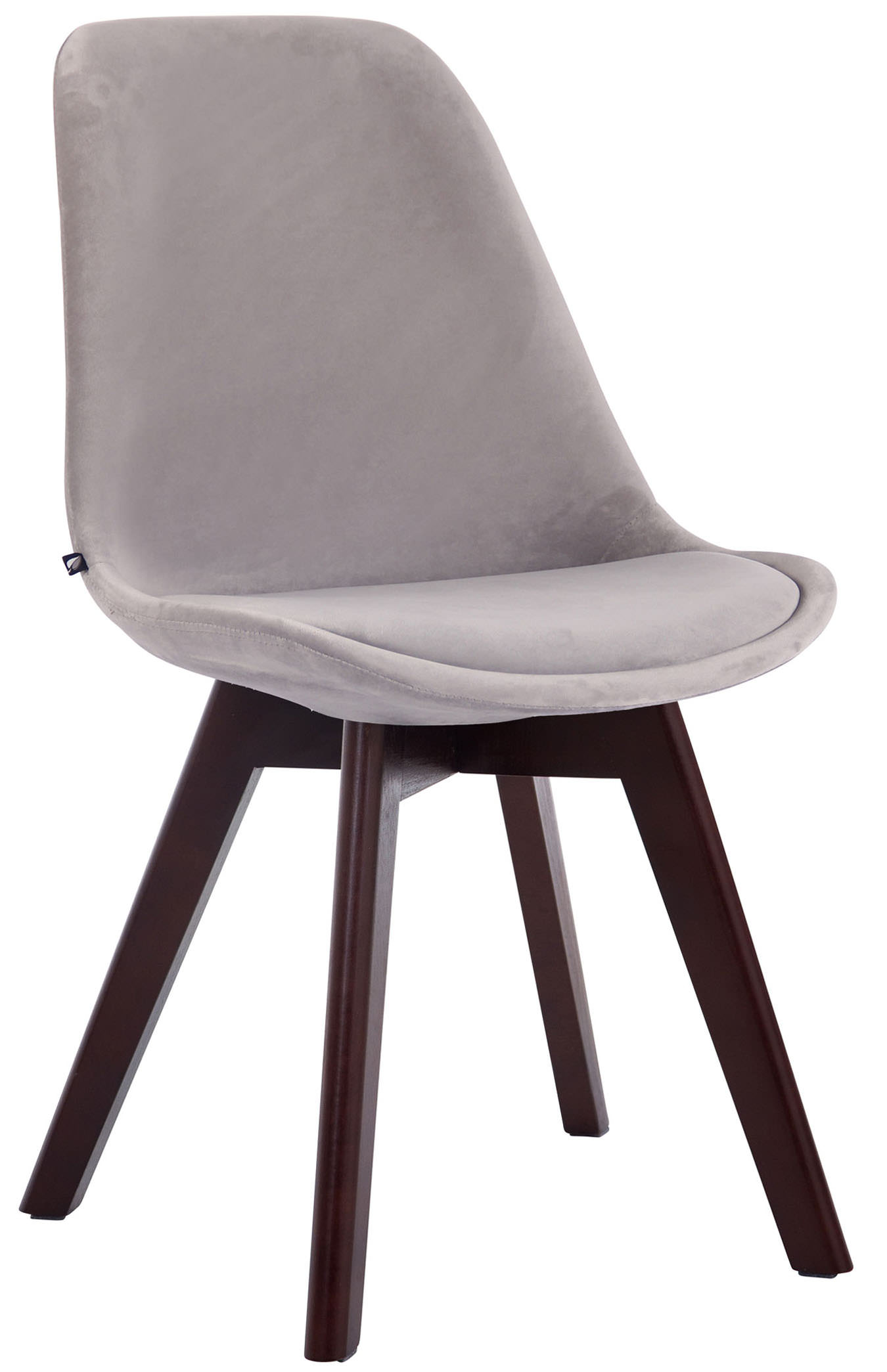 Set de 4 sillas de comedor Borneo tapizadas en terciopelo