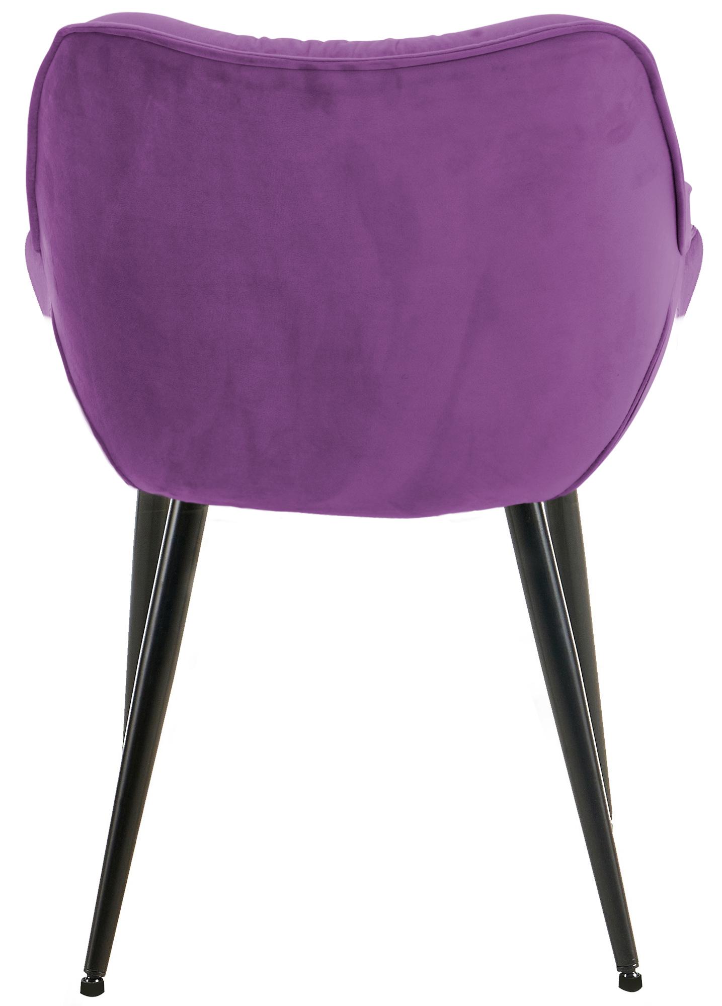 Set de 4 sillas Tanna de salón en terciopelo