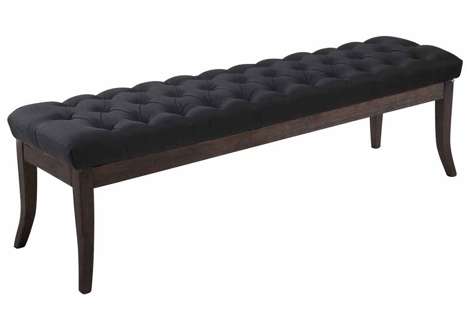 Taburete Recibidor Ramses En Tela & Madera Oscura