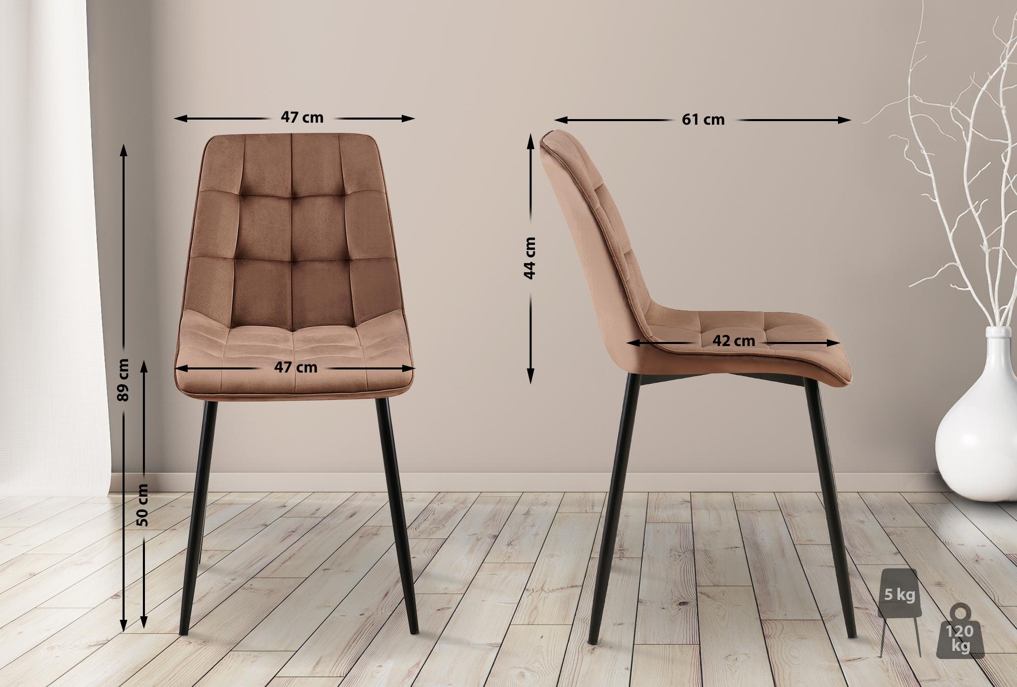 Silla de comedor Gifford con funda de terciopelo
