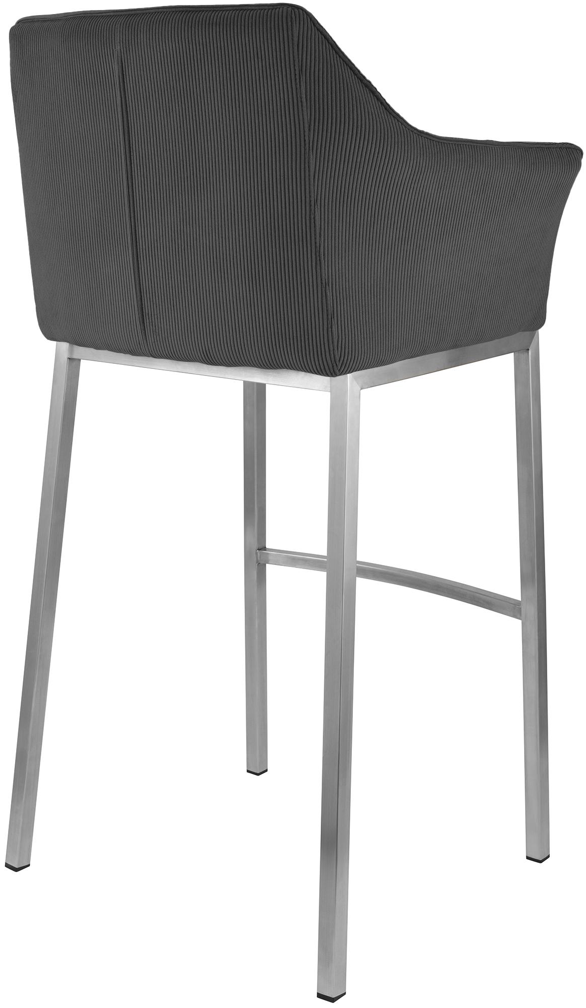 Taburete de bar Damaso Cord con base de cuatro patas
