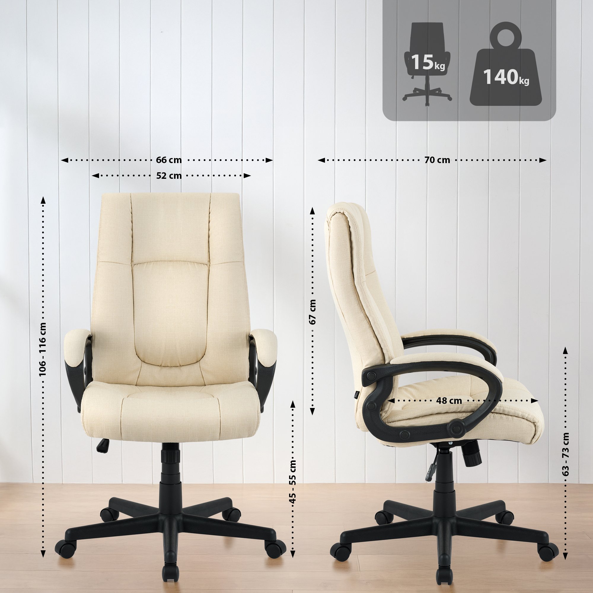 Silla de Oficina XL Sparta Tela