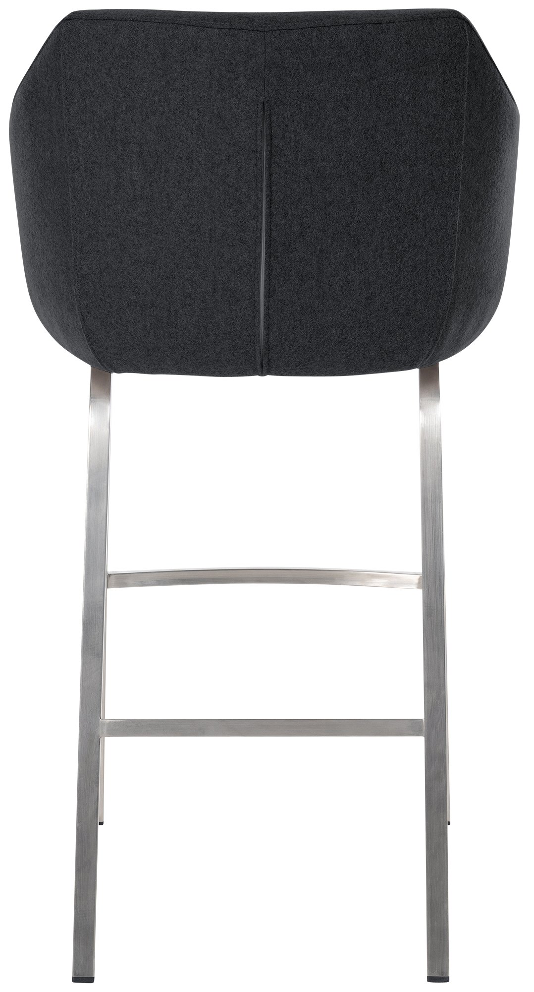 Taburete de bar Monea en fieltro & base de 4 patas