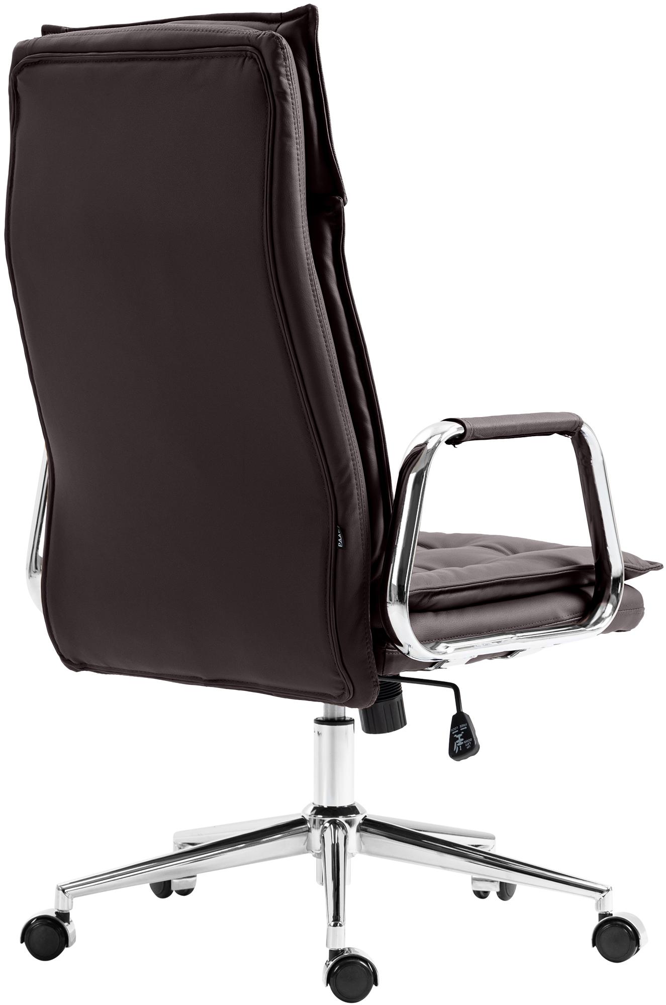 Silla de oficina Sotira de cuero genuino