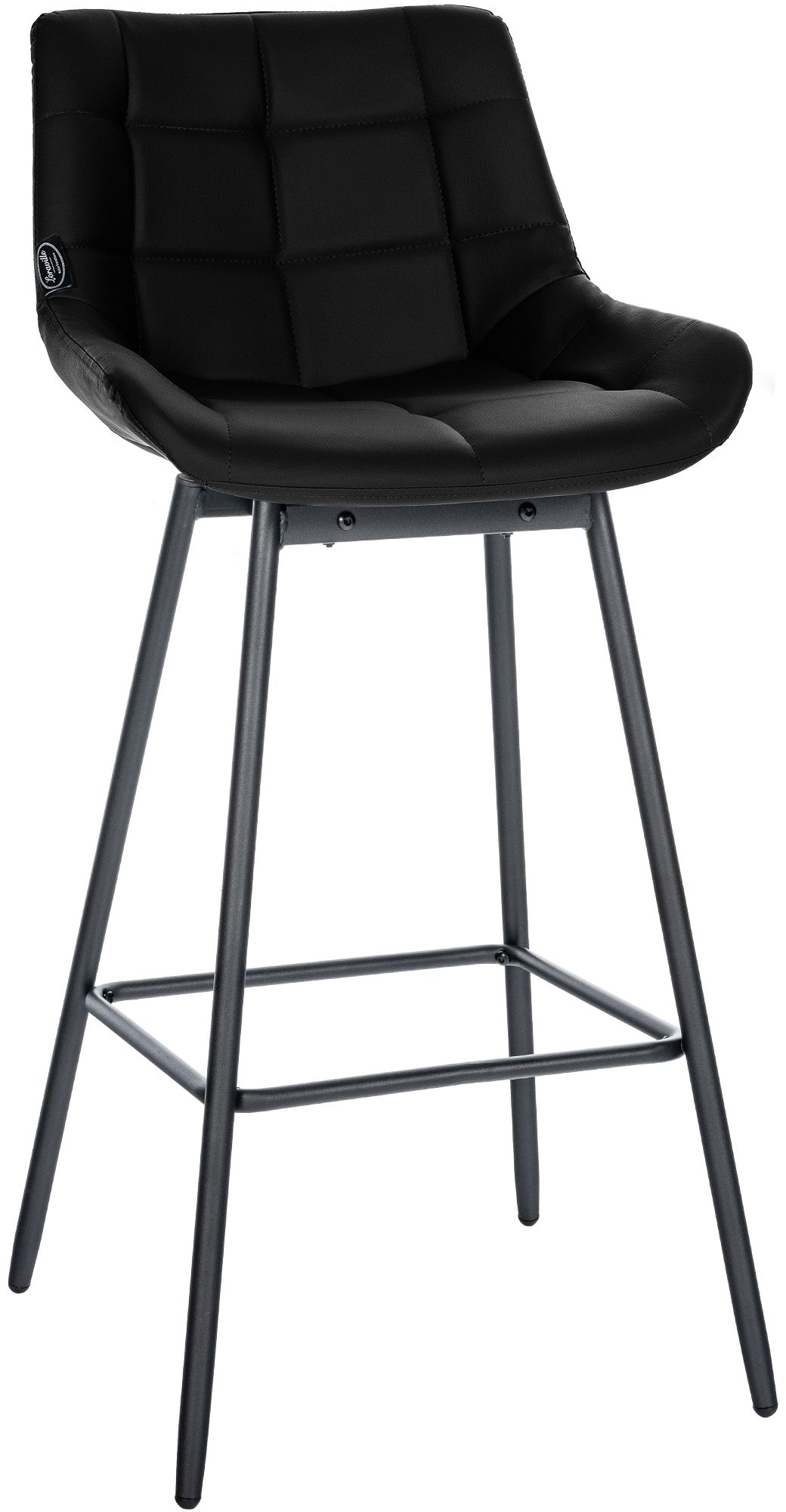 Taburete de Bar Weston Giratorio 180 grados | Taburete Alto con Respaldo y Asiento Acolchado