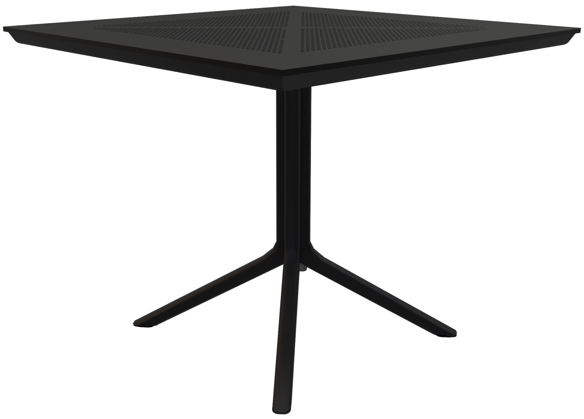 Mesa de jardín Lenval 80x80 cm Mesa de exterior en blanco o negro