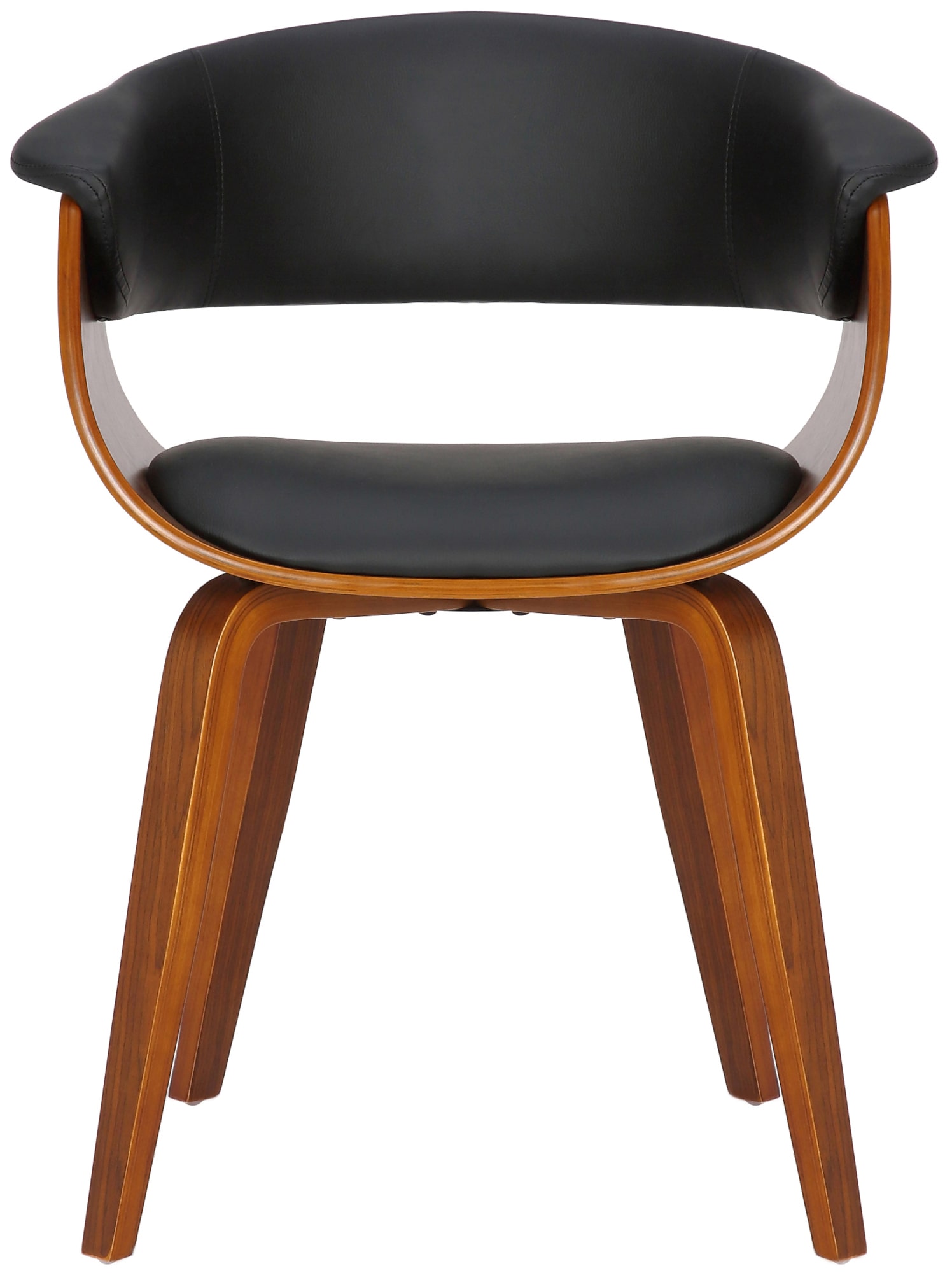 Silla Bruce de madera & polipiel
