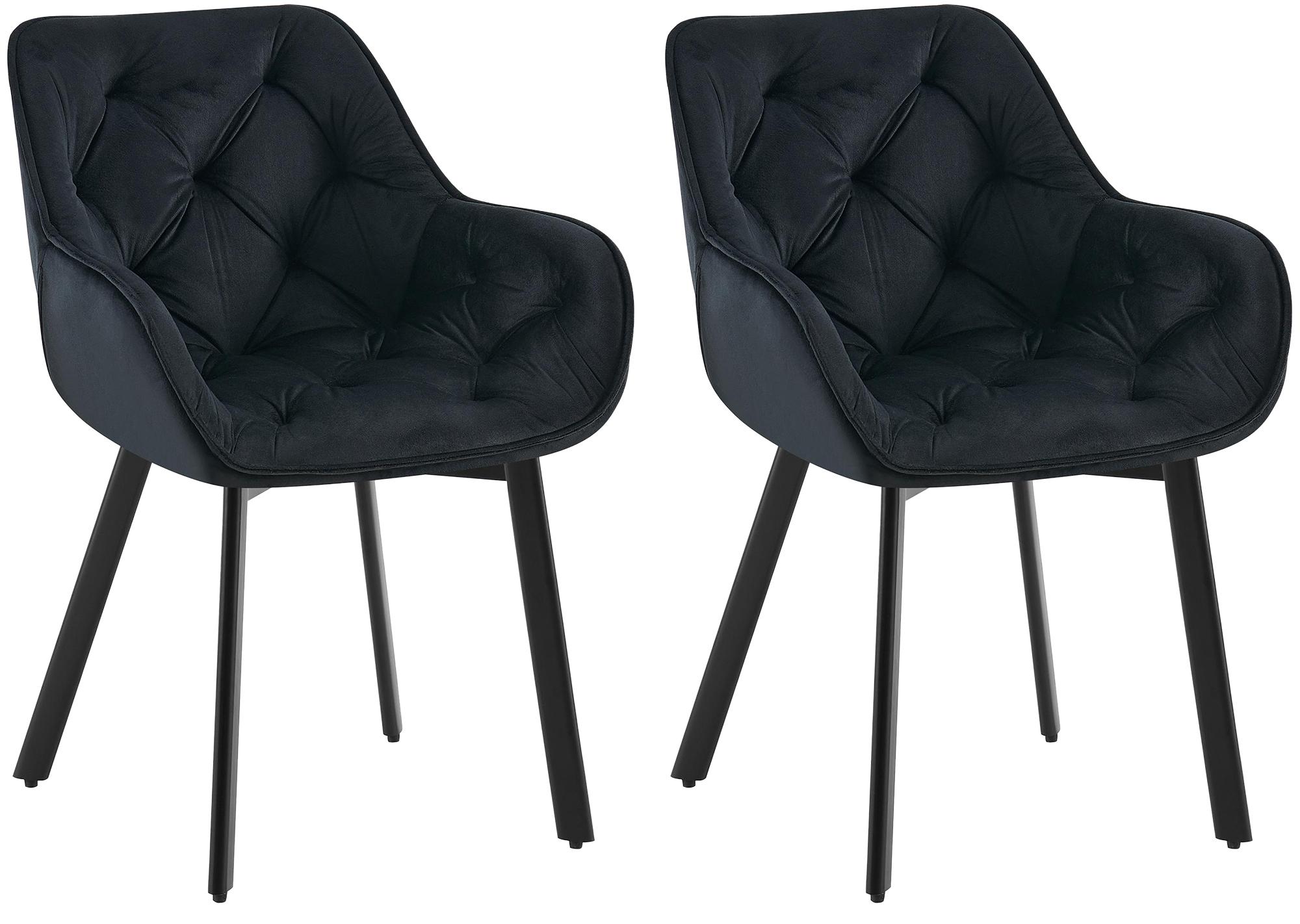 Juego de 2 Sillas de Comedor Antigo Giratorias de Terciopelo