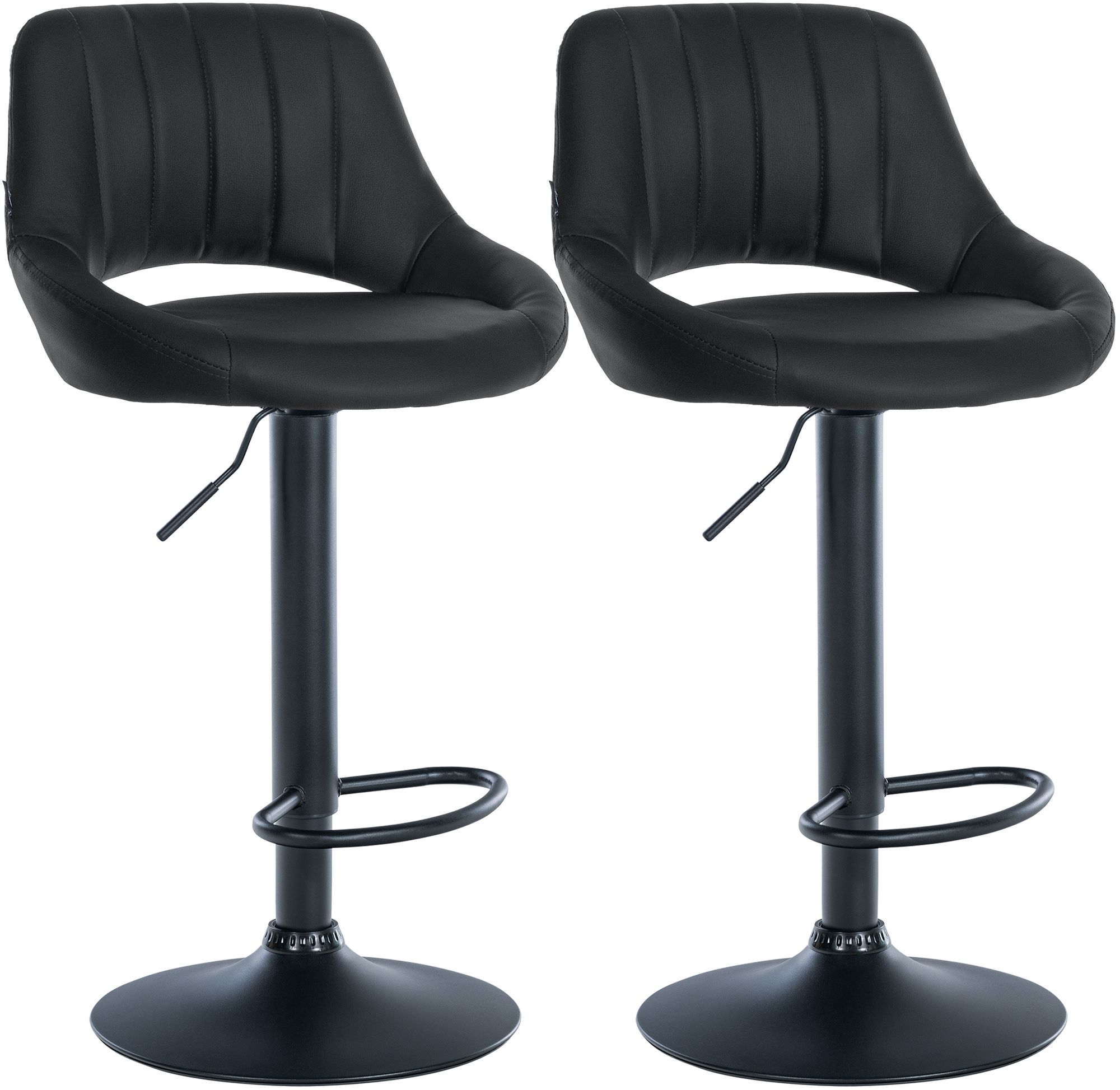 Juego de 2 taburetes de bar Milet de piel sintetica