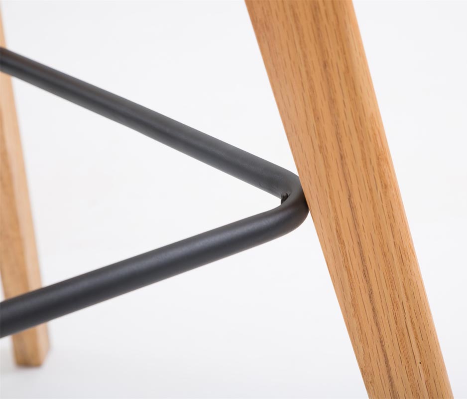 Set De 2 Taburetes De Bar Metz Con Asiento En Polipropileno