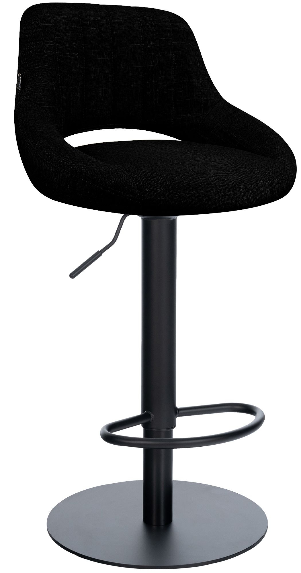 Taburete de bar Milet negro con base extra pesada