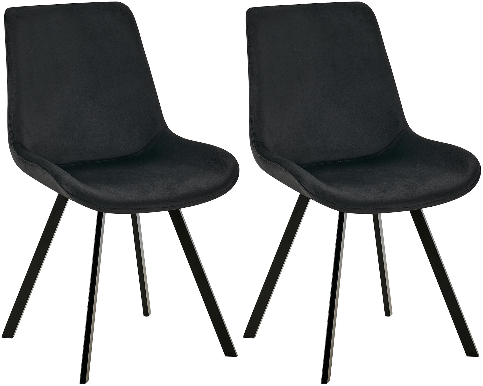 Lote de 2 sillas de comedor Lewes terciopelo