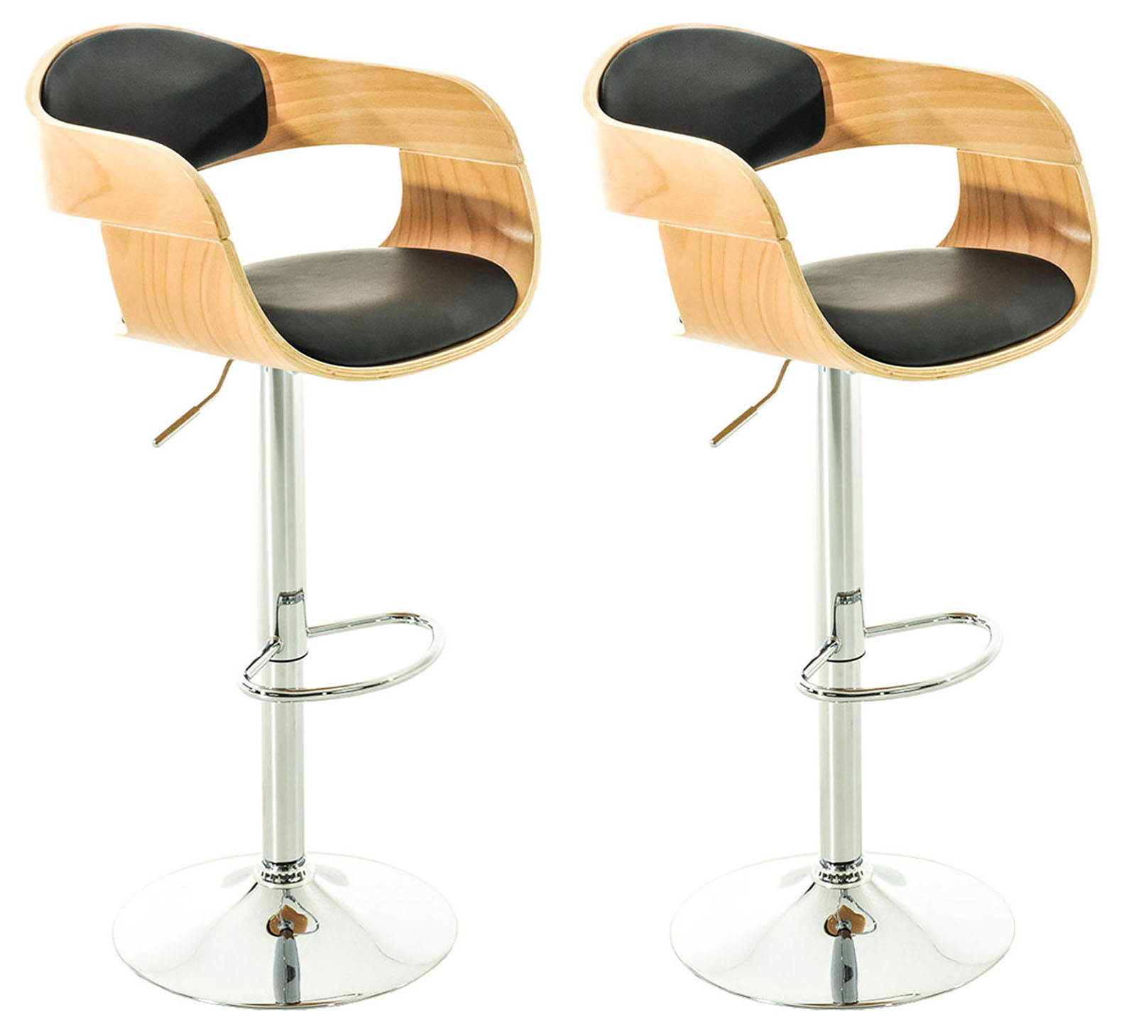 Set De 2 Taburetes Kingston En Simil Cuero