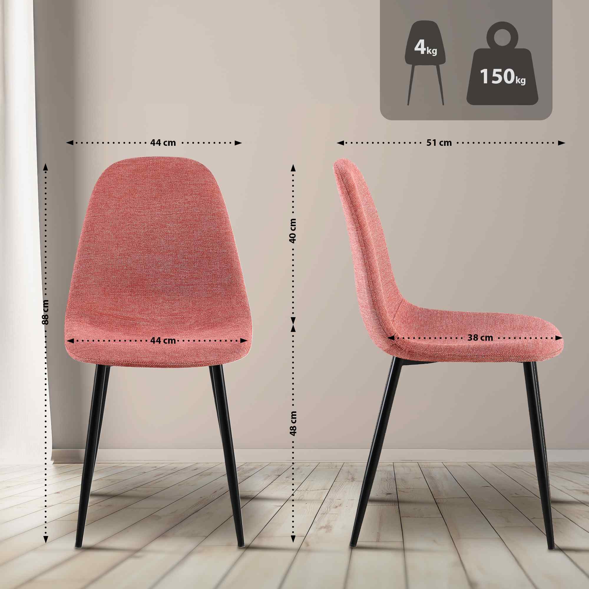 Conjunto de 4 sillas de comedor Napier