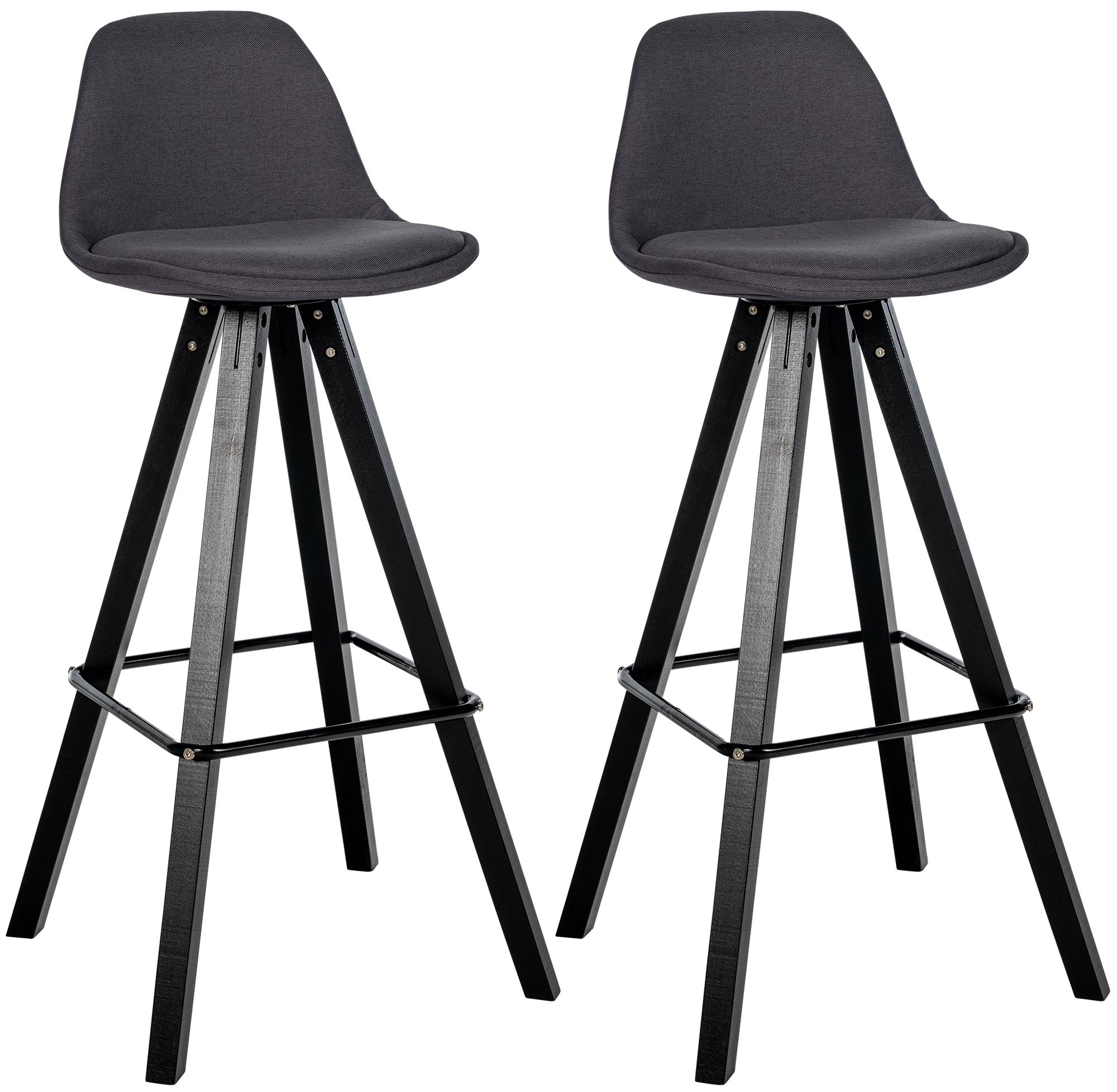 Juego de 2 taburetes de bar Corbin Tela Square