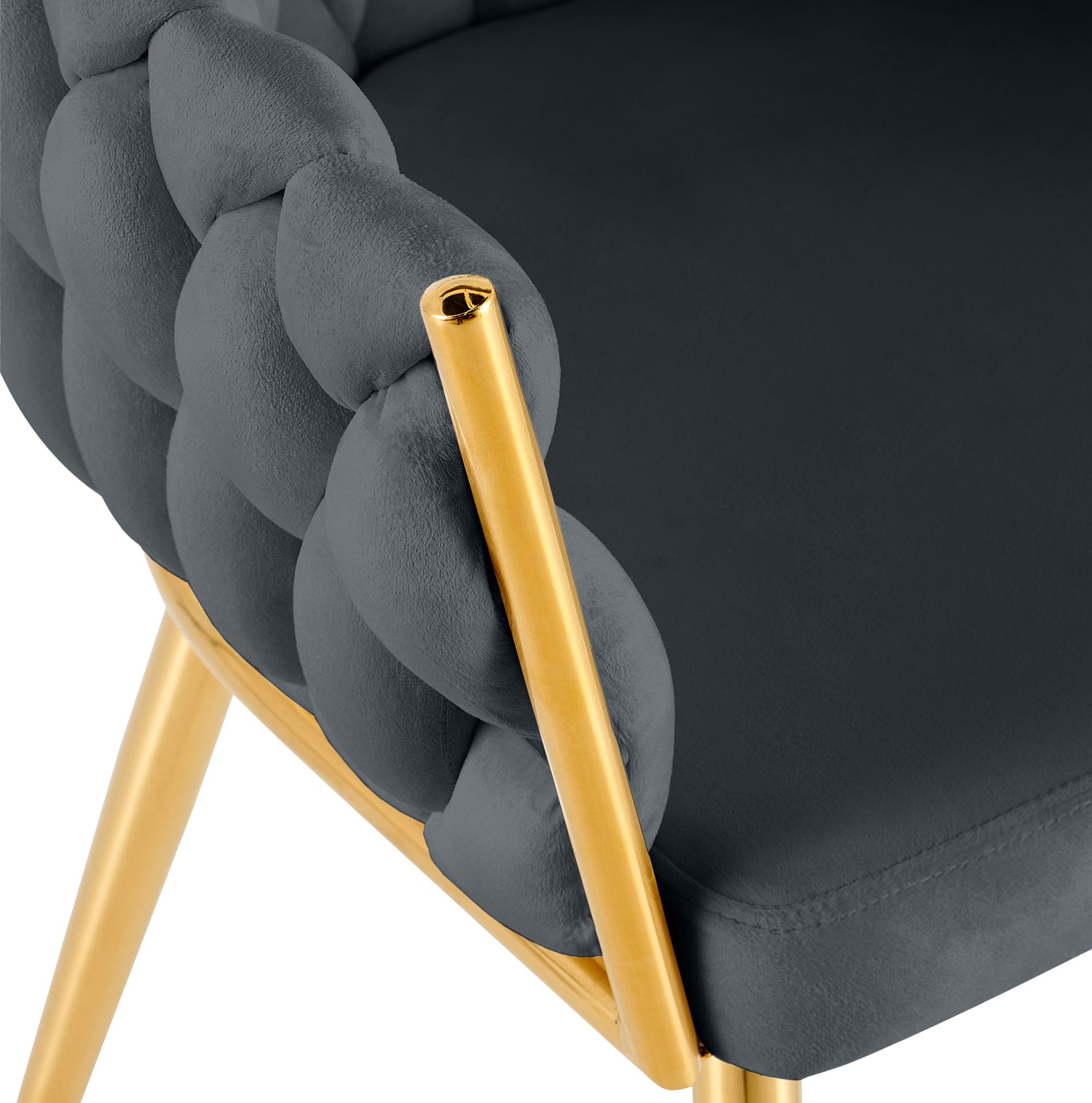 Silla de comedor Molise terciopelo dorado elegante y cómoda para tu hogar