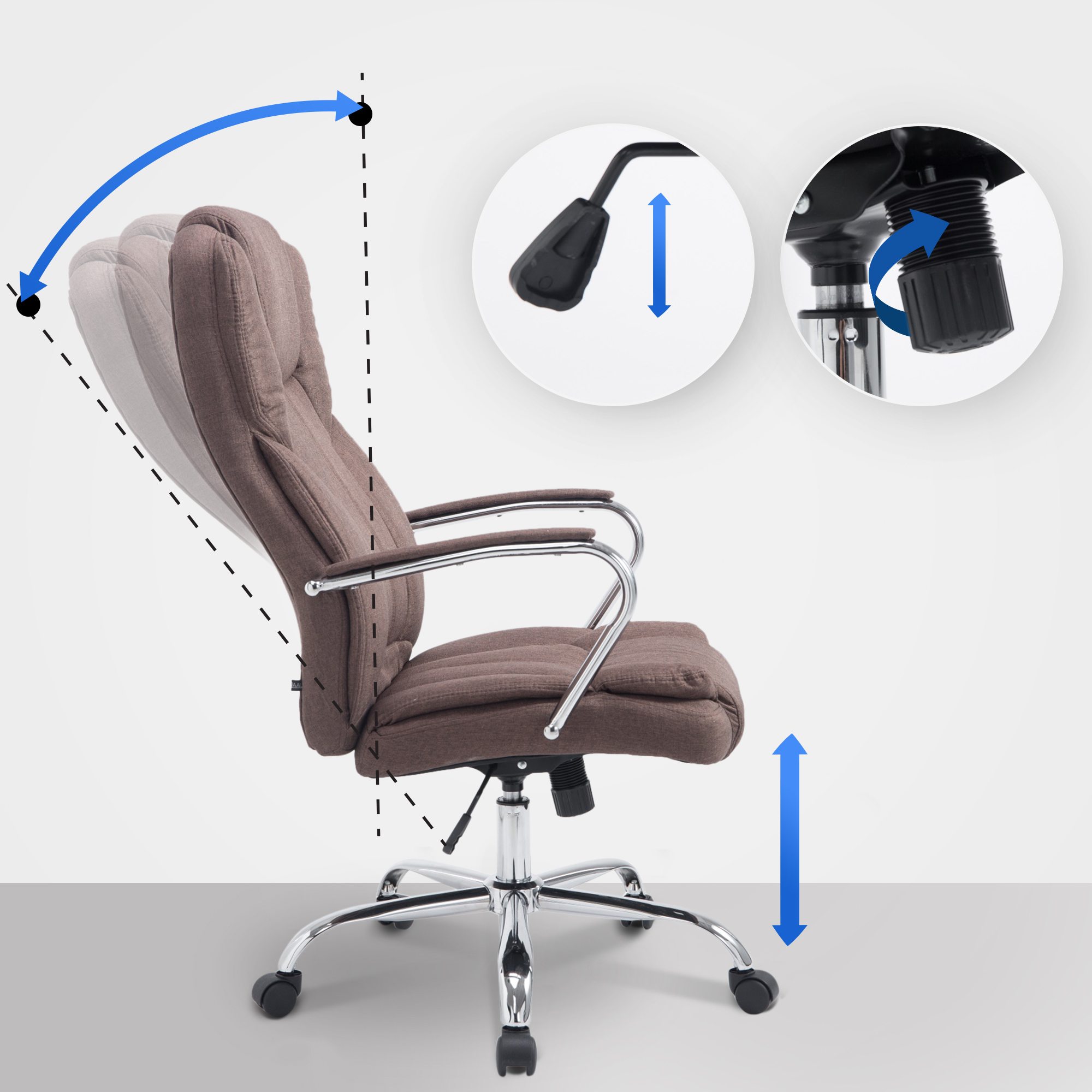 Silla De Oficina XXL Xanthos En Tela