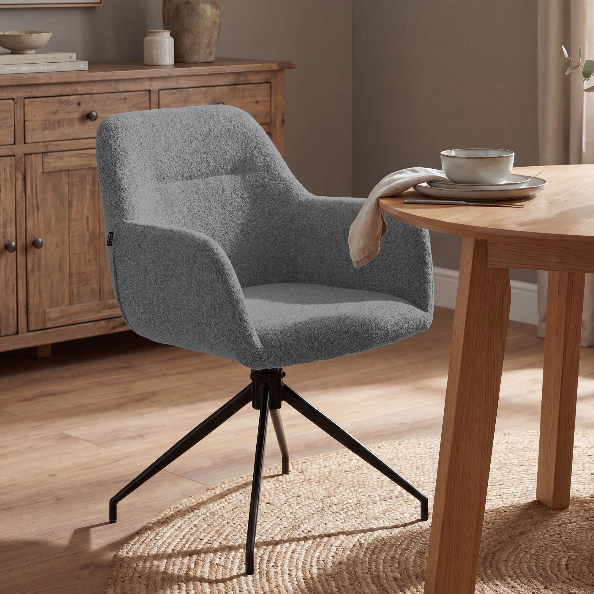 Silla de Comedor Merlinda con Tejido Teddy