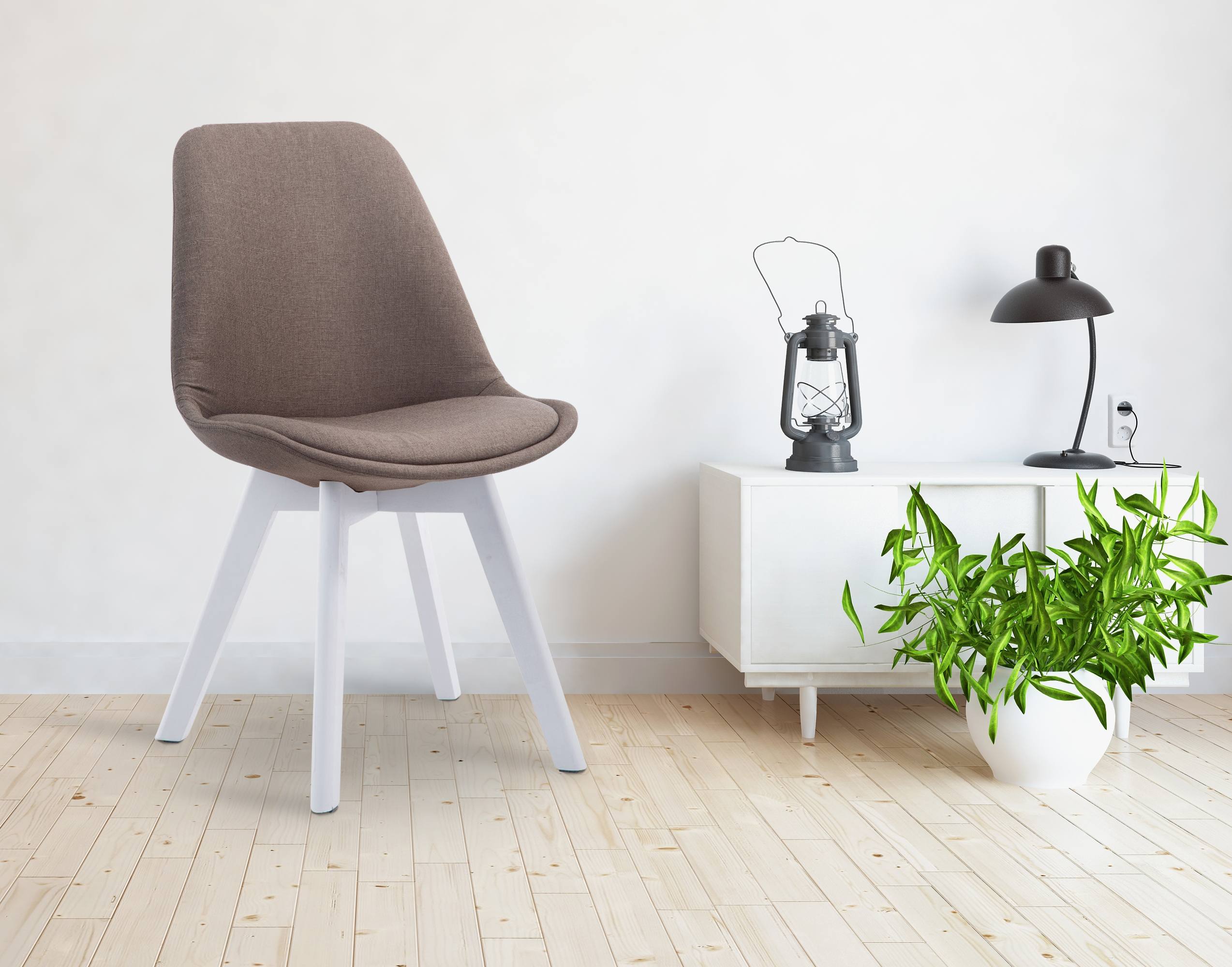 Silla De Comedor Borneo V2 En Tela