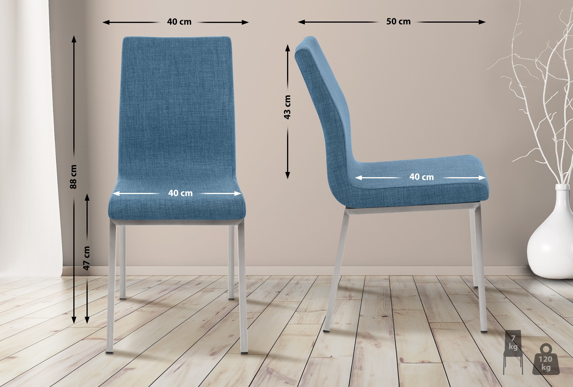 Silla de Comedor Colmar en Tela