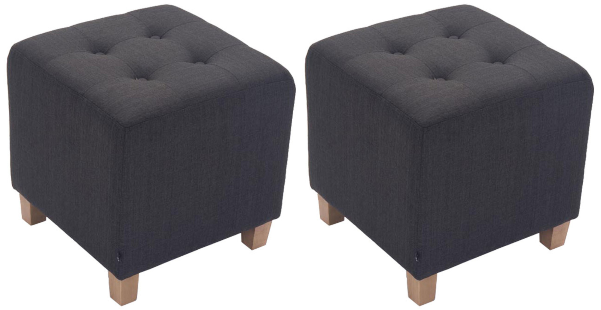 Set de 2 Taburetes Puff Pharao en tela