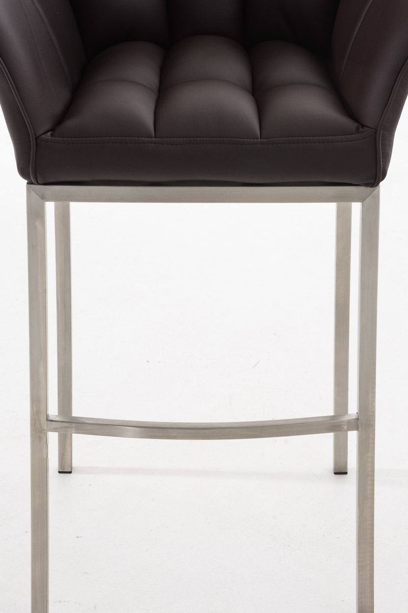 Taburete de bar Damaso cuero sintético con base de cuatro patas