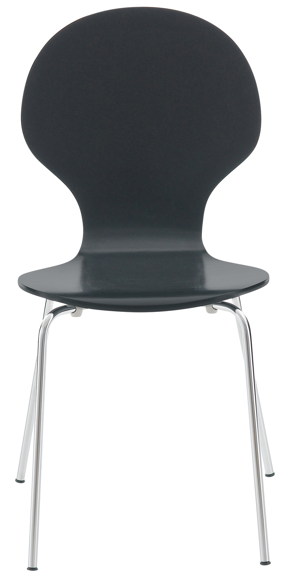 Set De 2 Sillas De Comedor Apilable Diego Negro