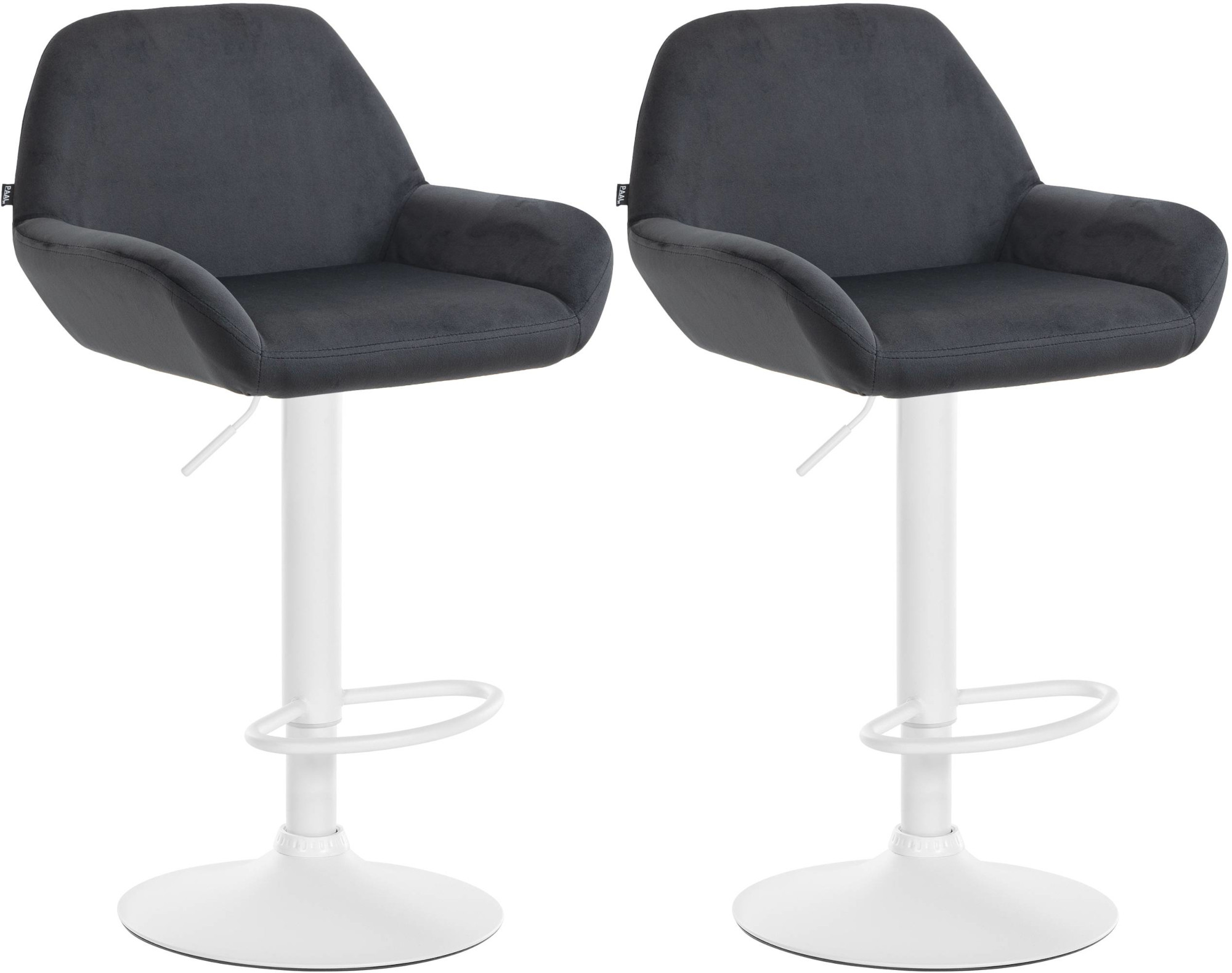 Set de 2 Taburetes de cocina Braga en terciopelo