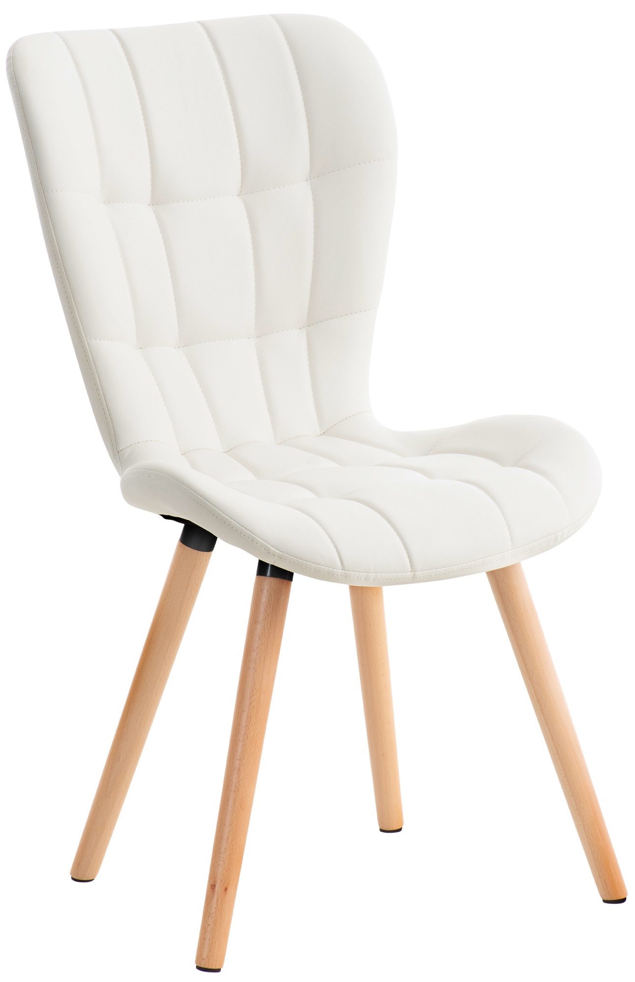Silla de Comedor Elda Tapizada en Cuero Sintético