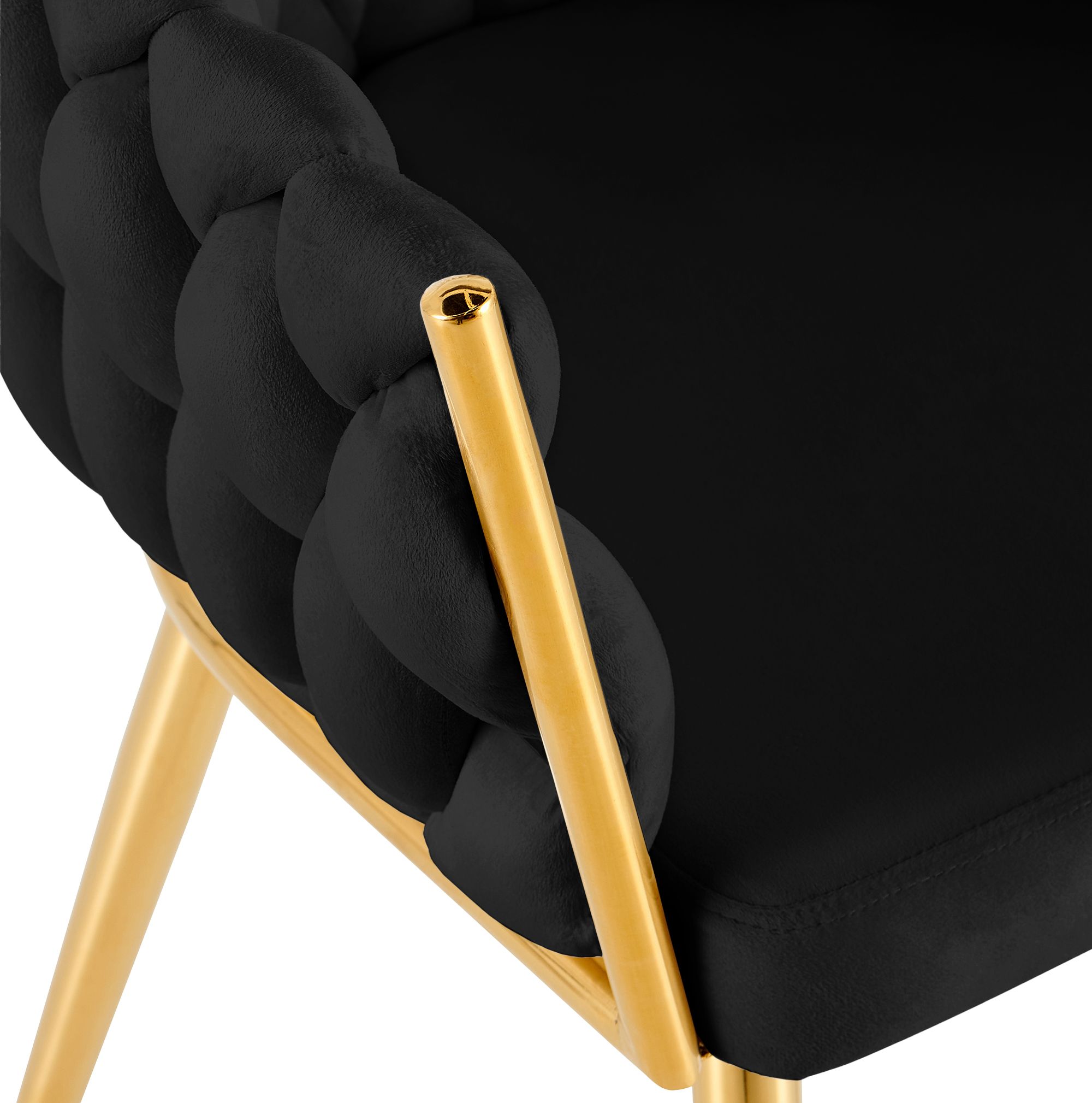 Silla de comedor Molise terciopelo dorado elegante y cómoda para tu hogar