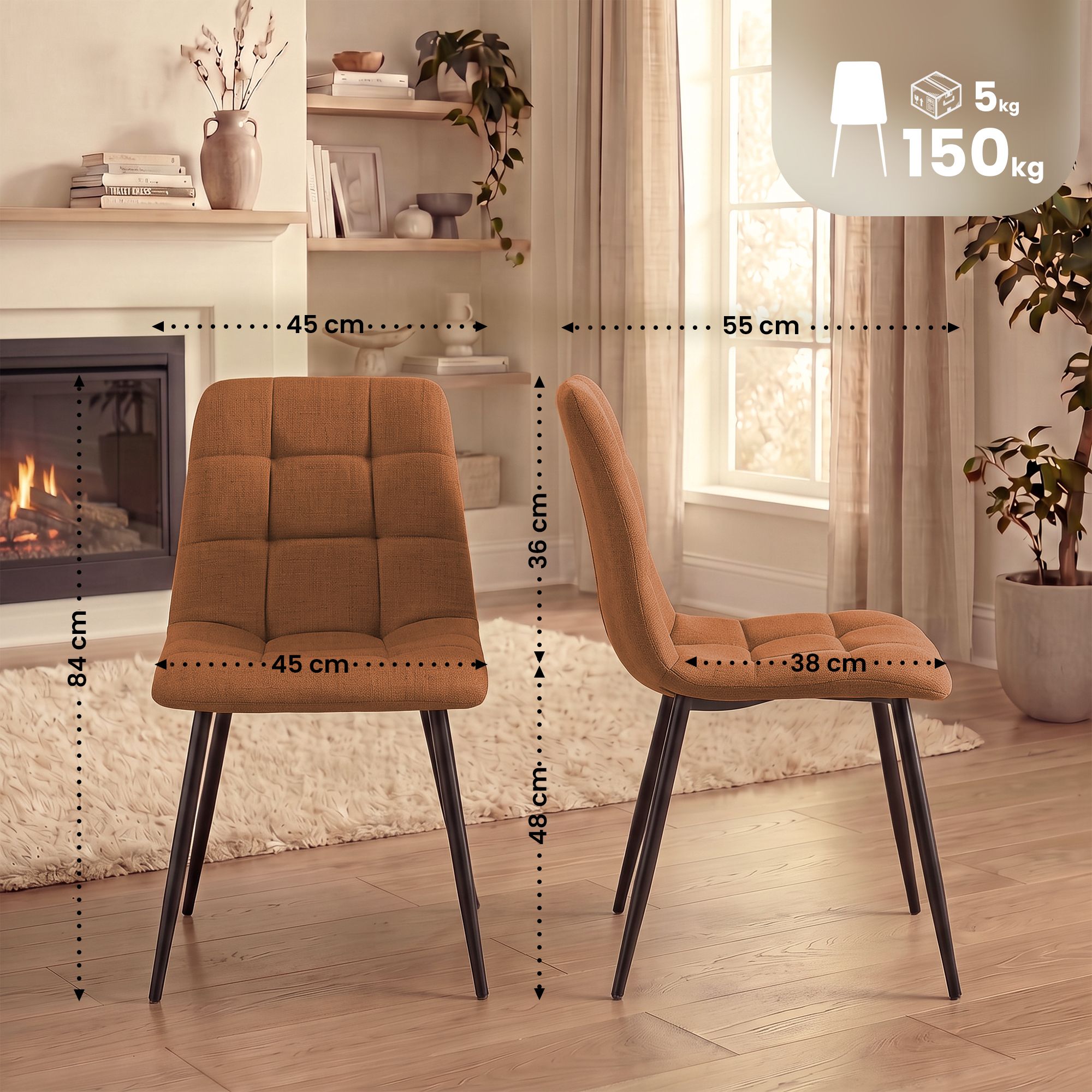 Lote de 2 sillas de comedor Tilde