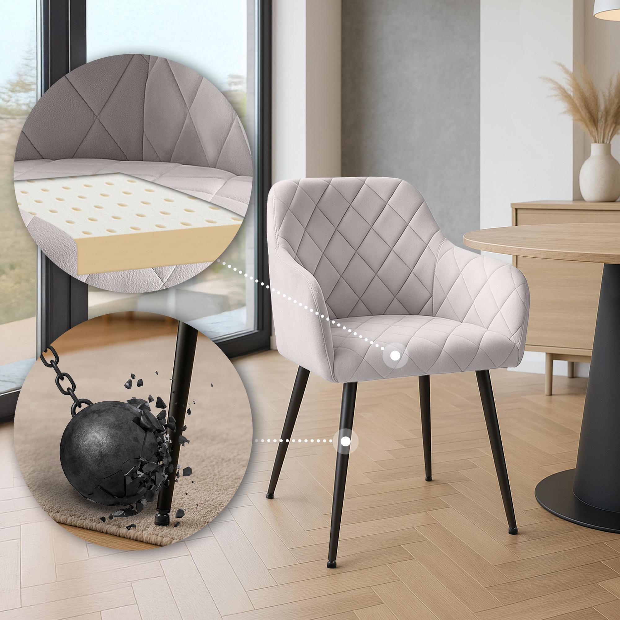 Silla de comedor Monett terciopelo