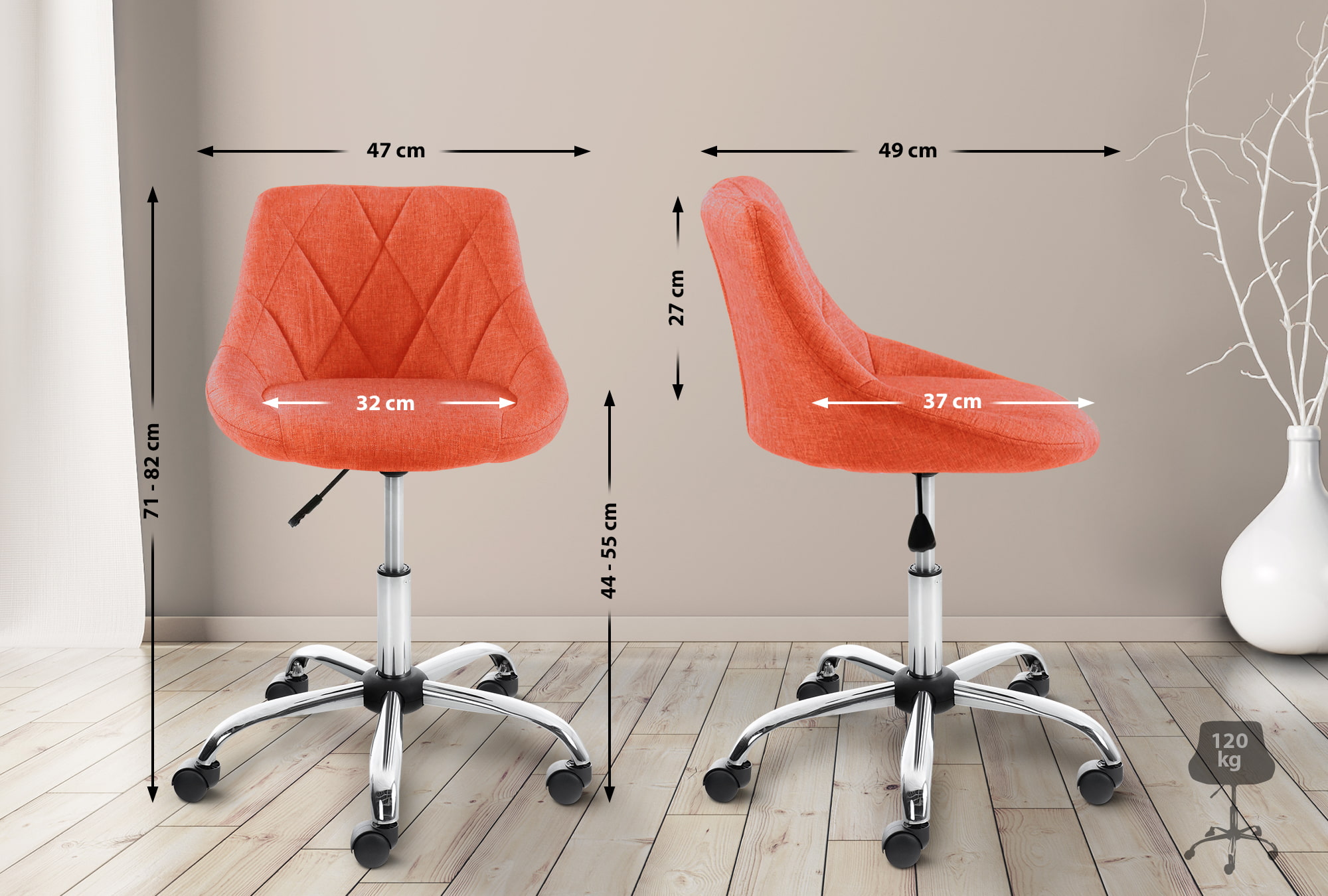 Taburete De Trabajo Lazio Con Ruedas