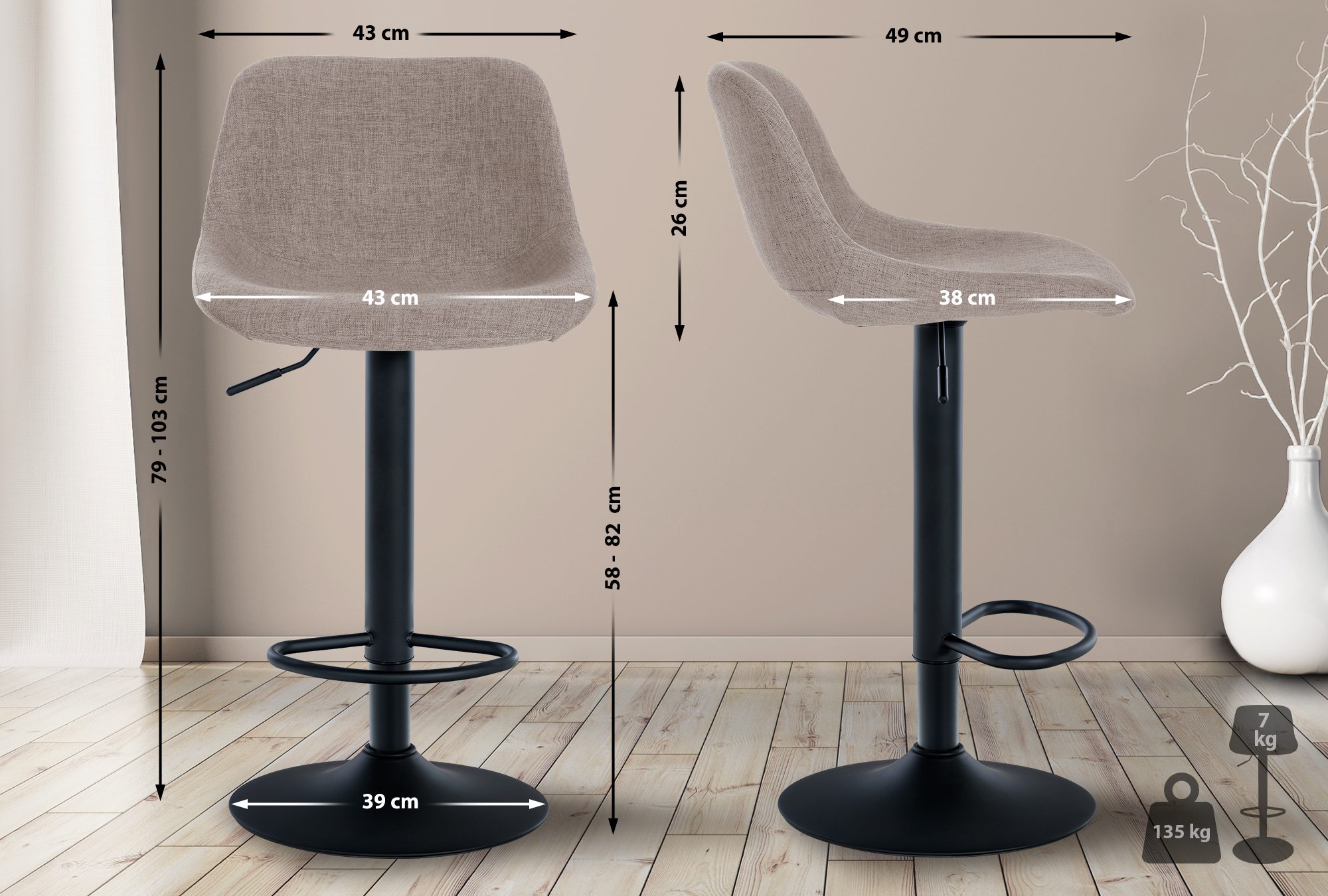 Taburete de bar Loft