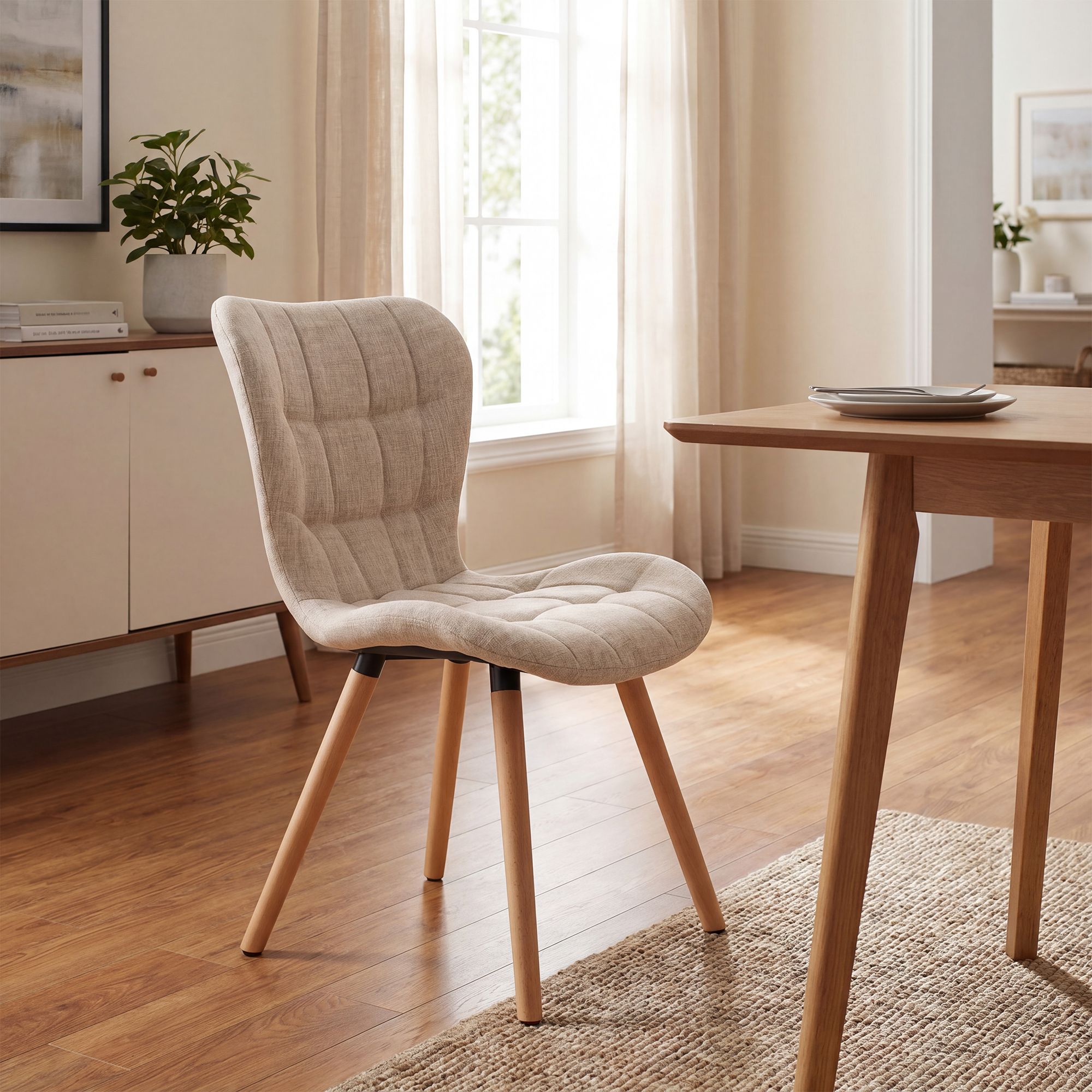 Silla de Comedor Elda - Tapizada en Tela