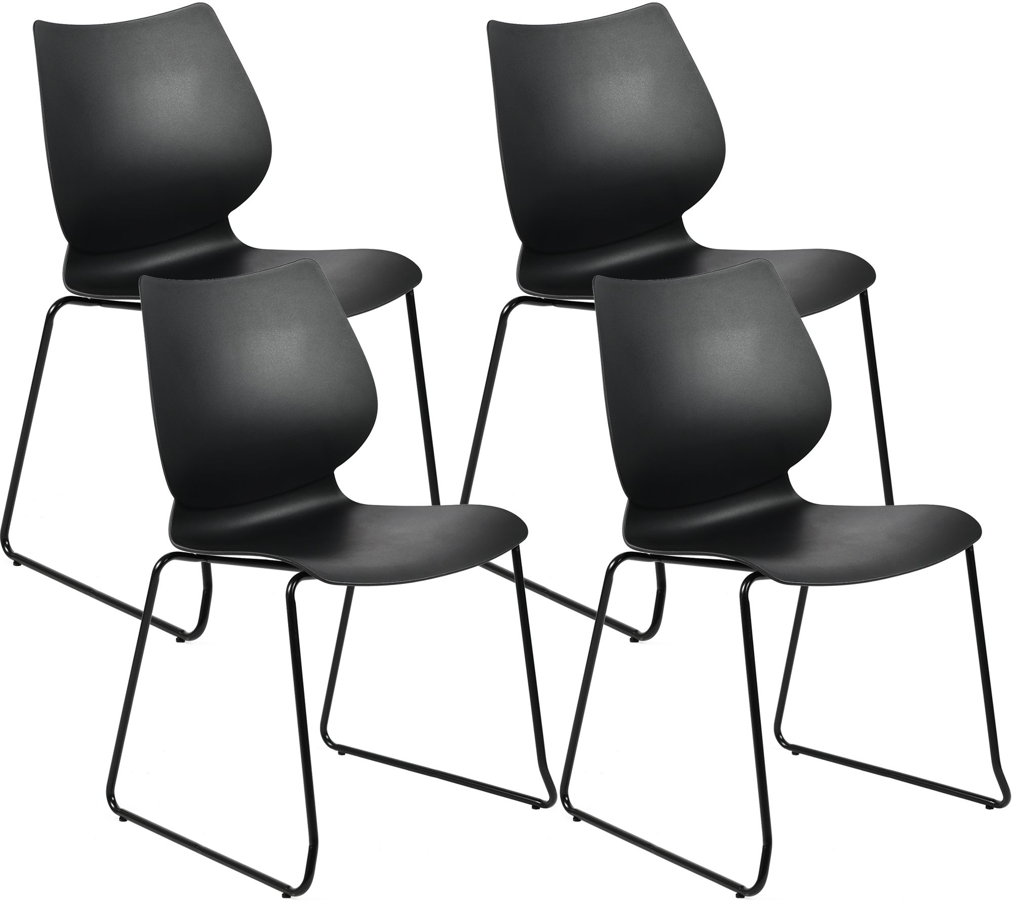 Set de 4 sillas apilables Houma