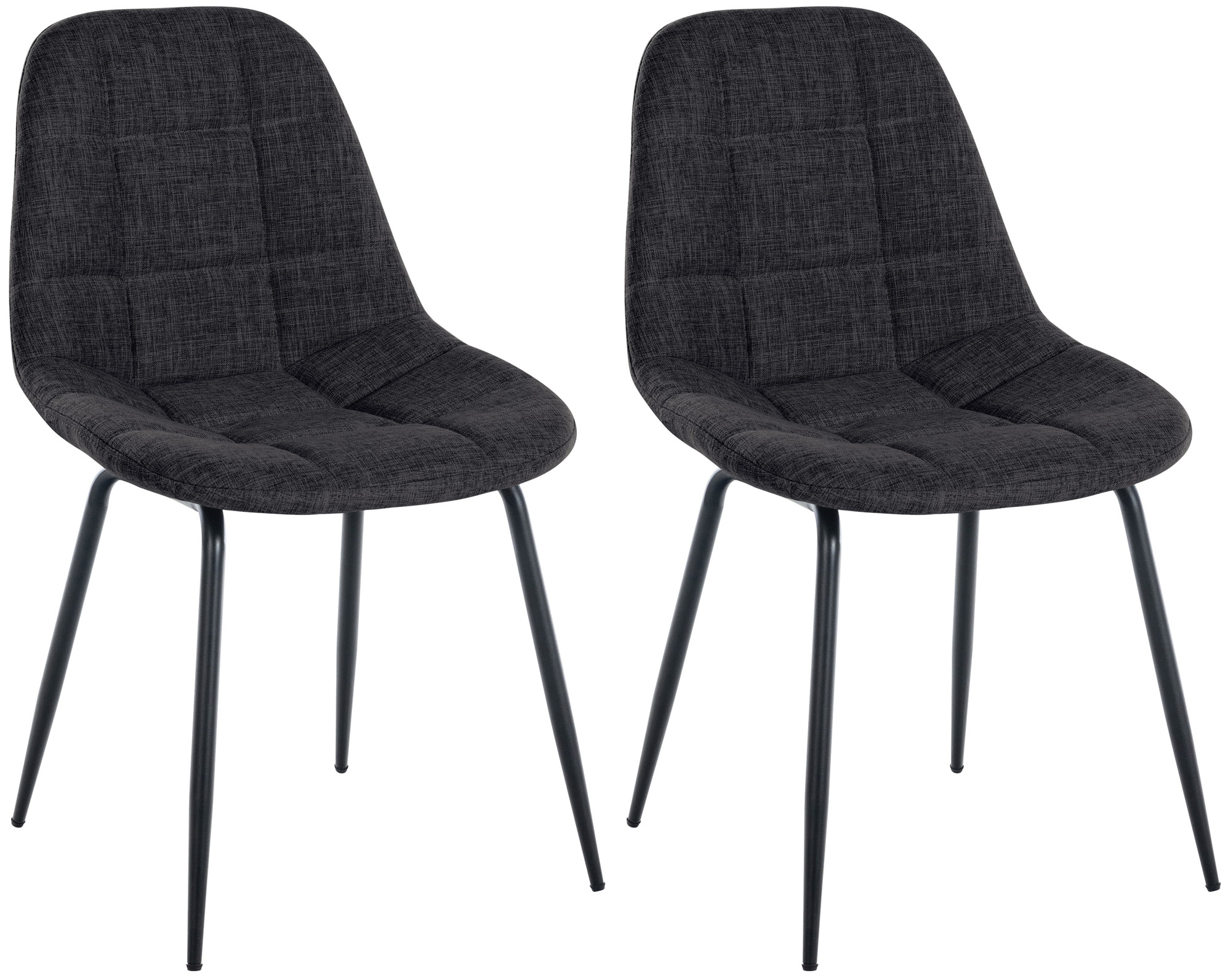 Set de 2 Sillas de comedor Tom en tela o polipiel